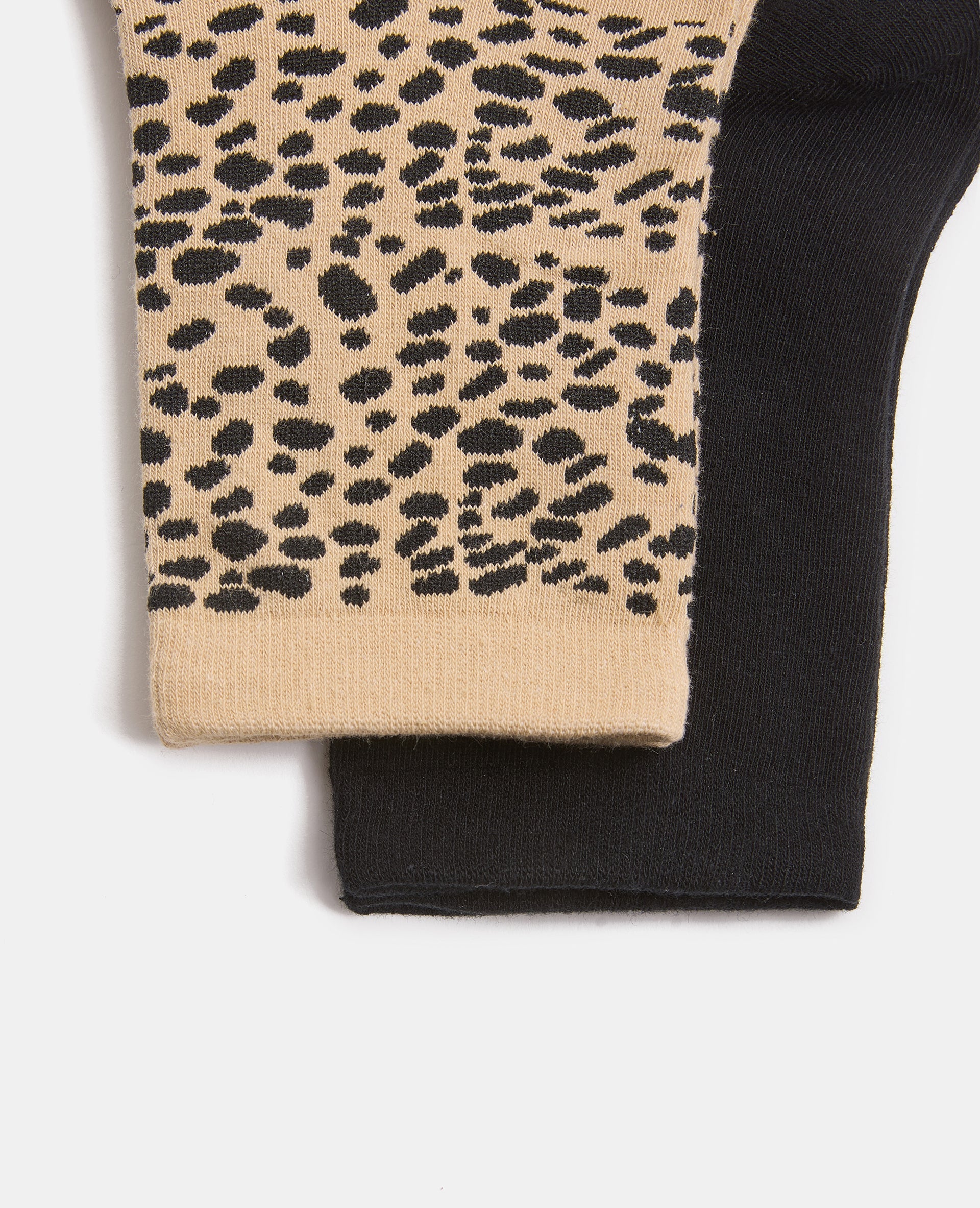 Lot de 2 paires de chaussettes motif léopard