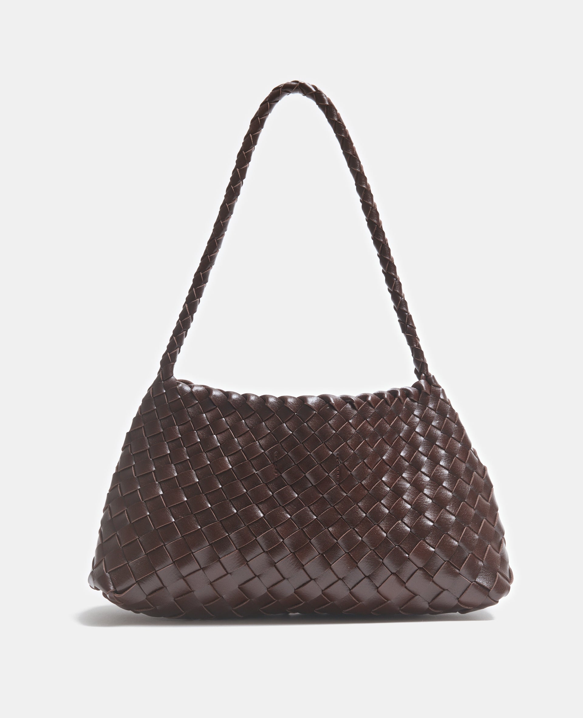 Sac en simili tressé porté épaule