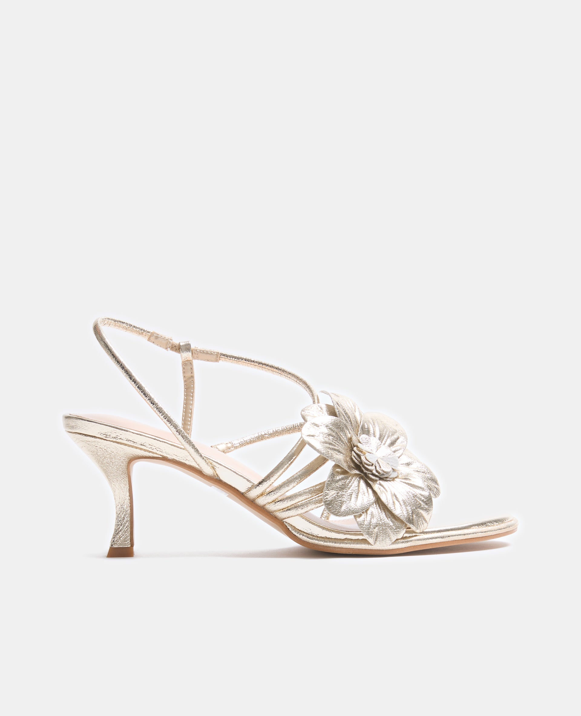 Paire de sandales à talons avec fleur