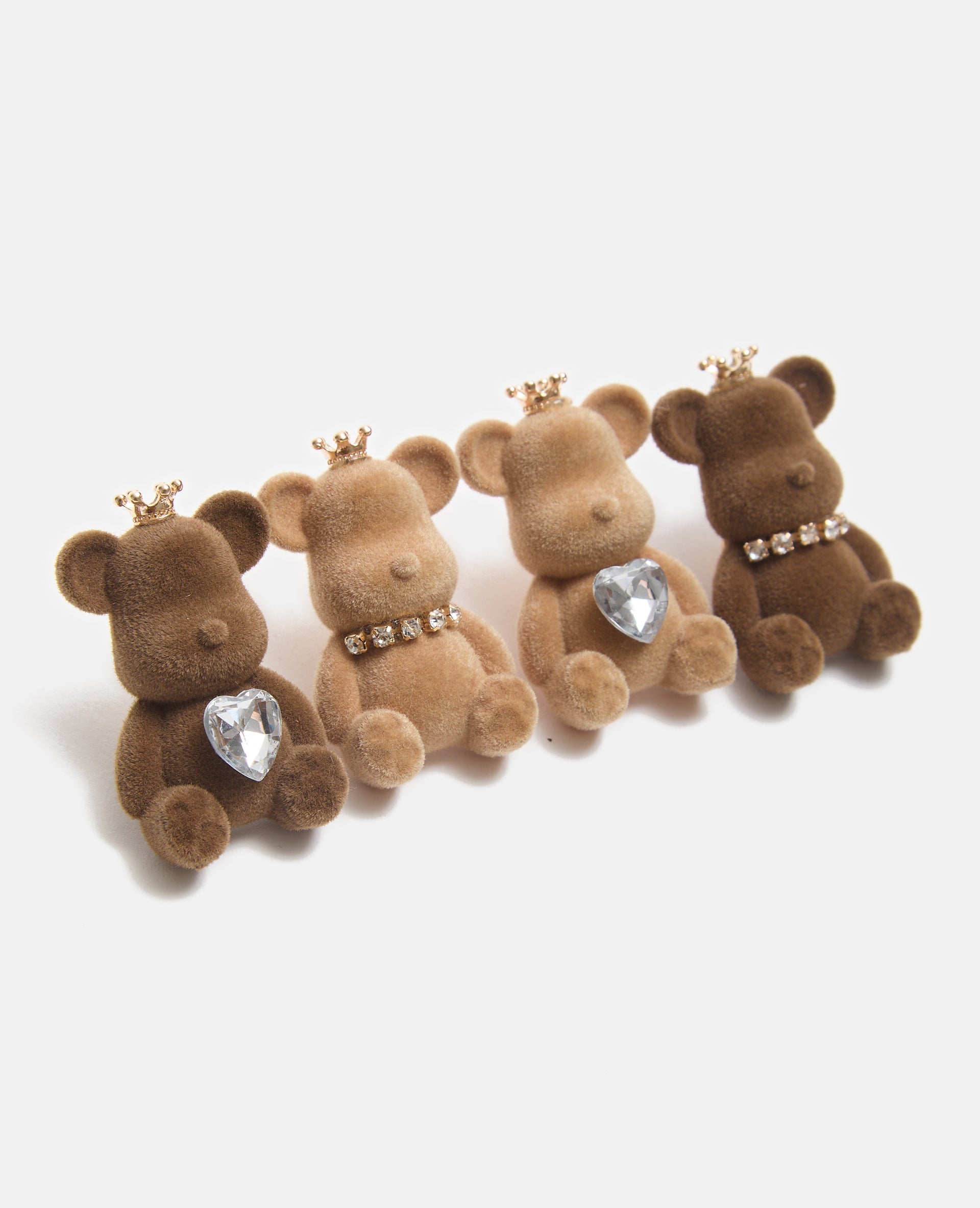 Lot de 4 pin's Nounours avec strass