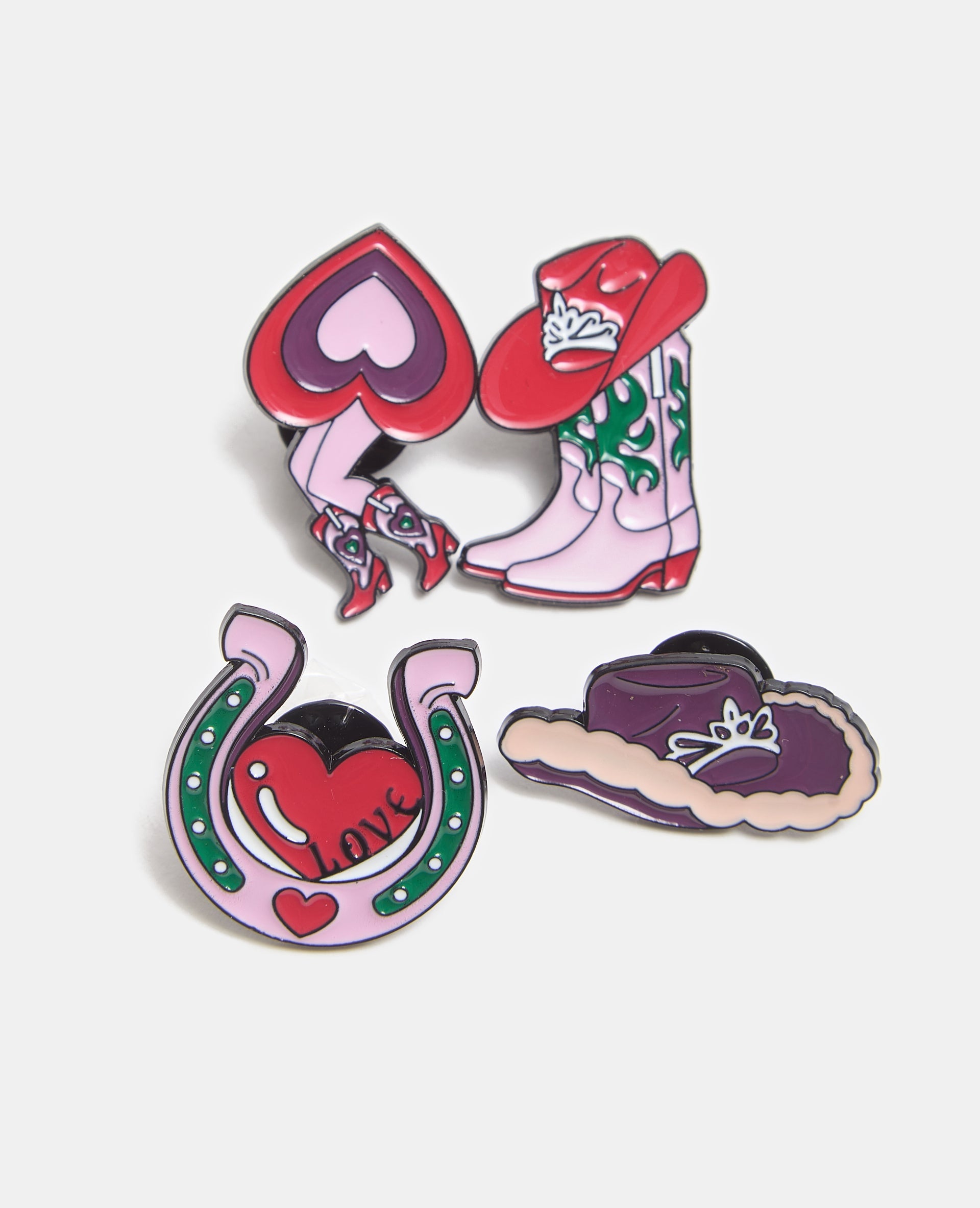 Lot de 4 pin's Cowboy