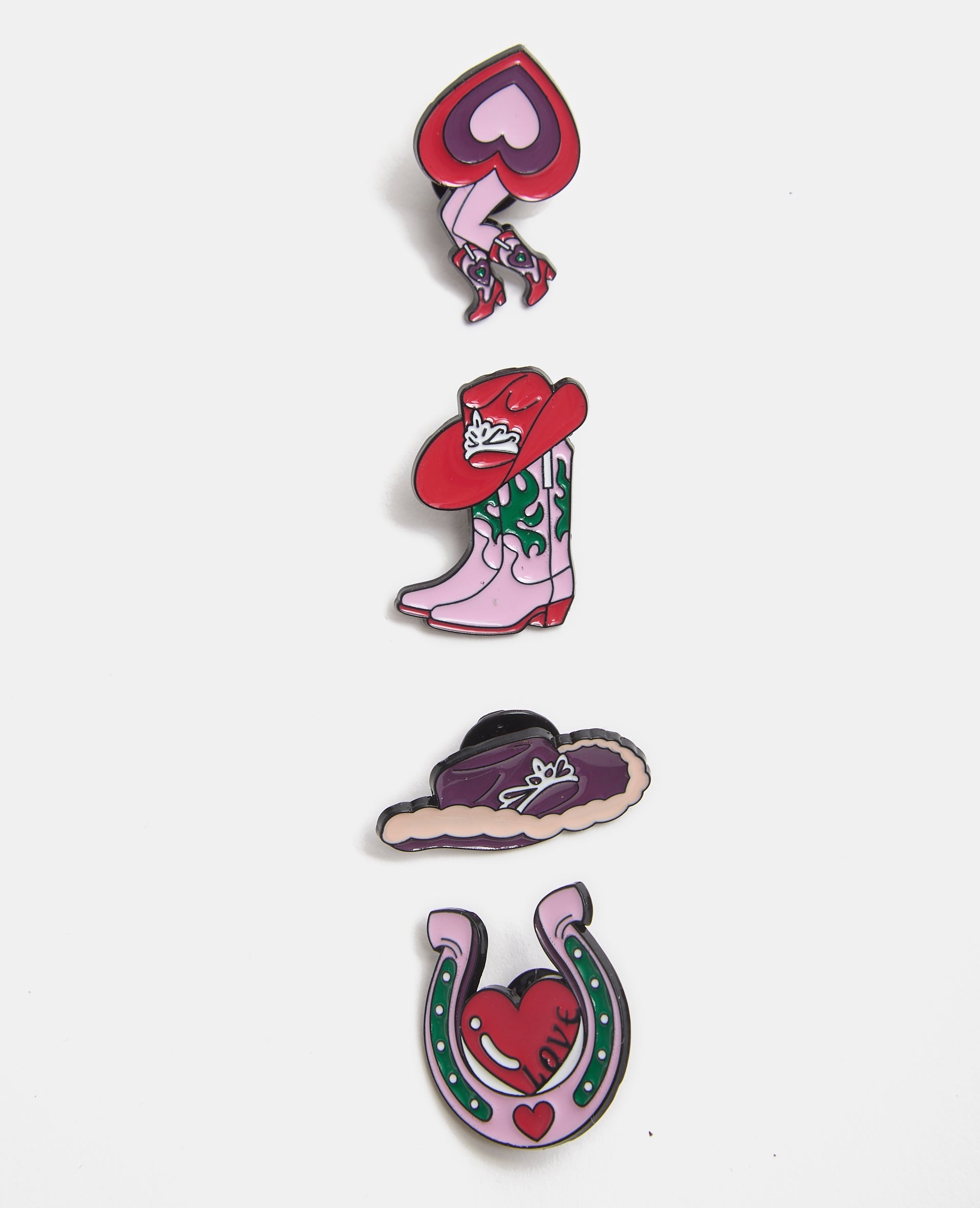 Lot de 4 pin's Cowboy