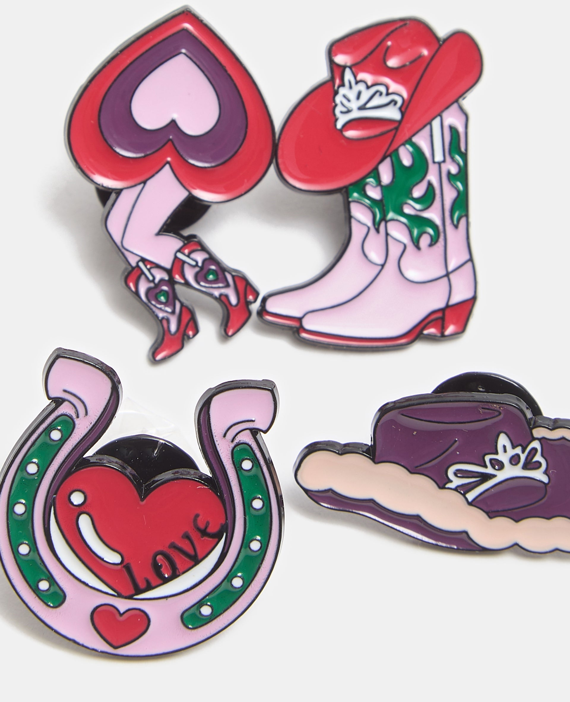 Lot de 4 pin's Cowboy