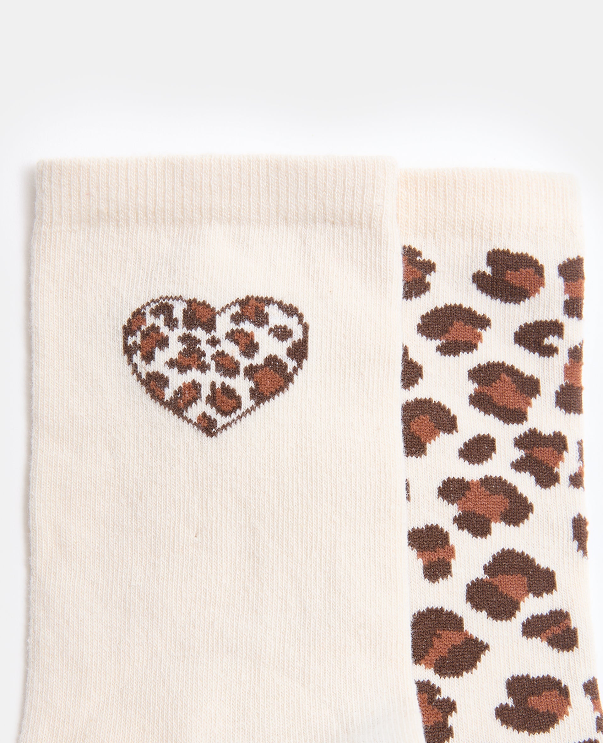 Lot de 2 paires de chaussettes léopard