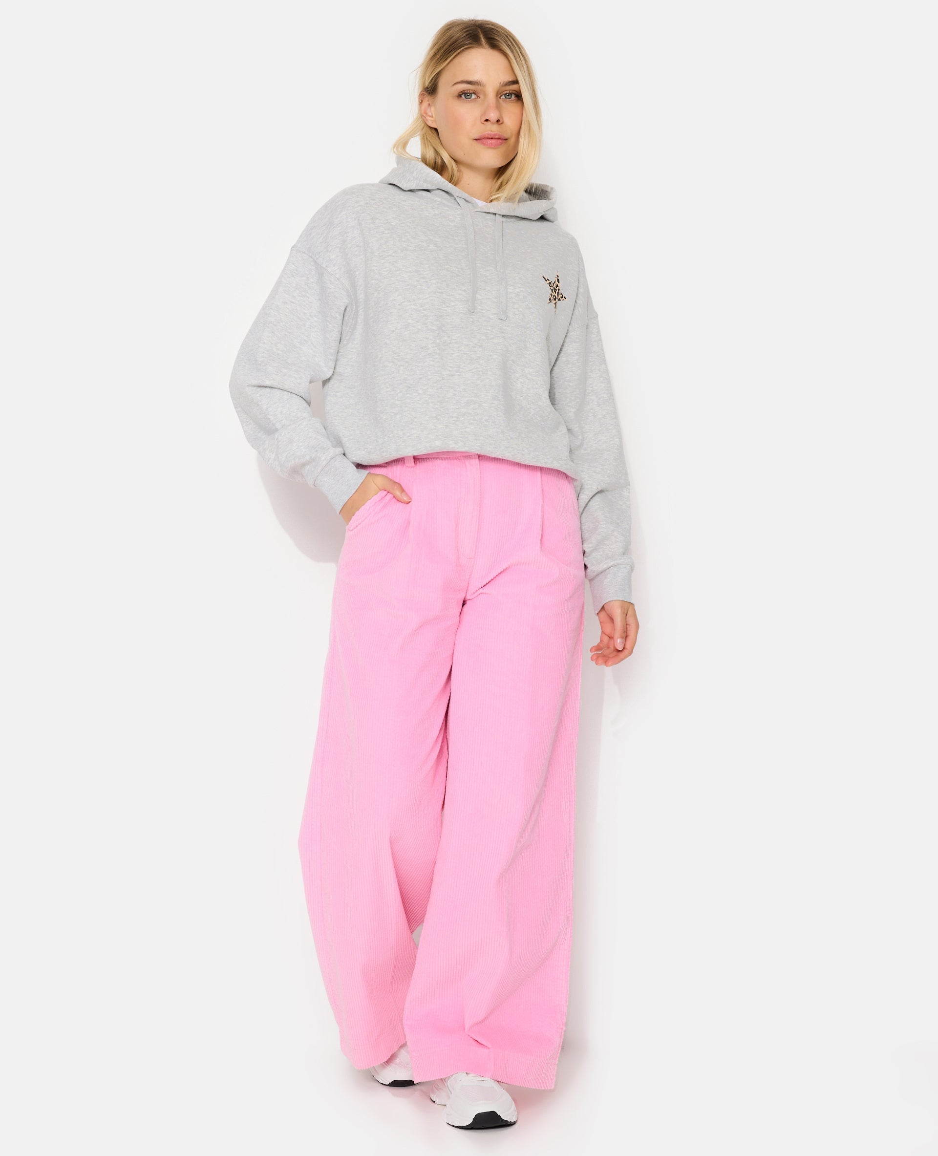 Pantalon large en velours grosse côte