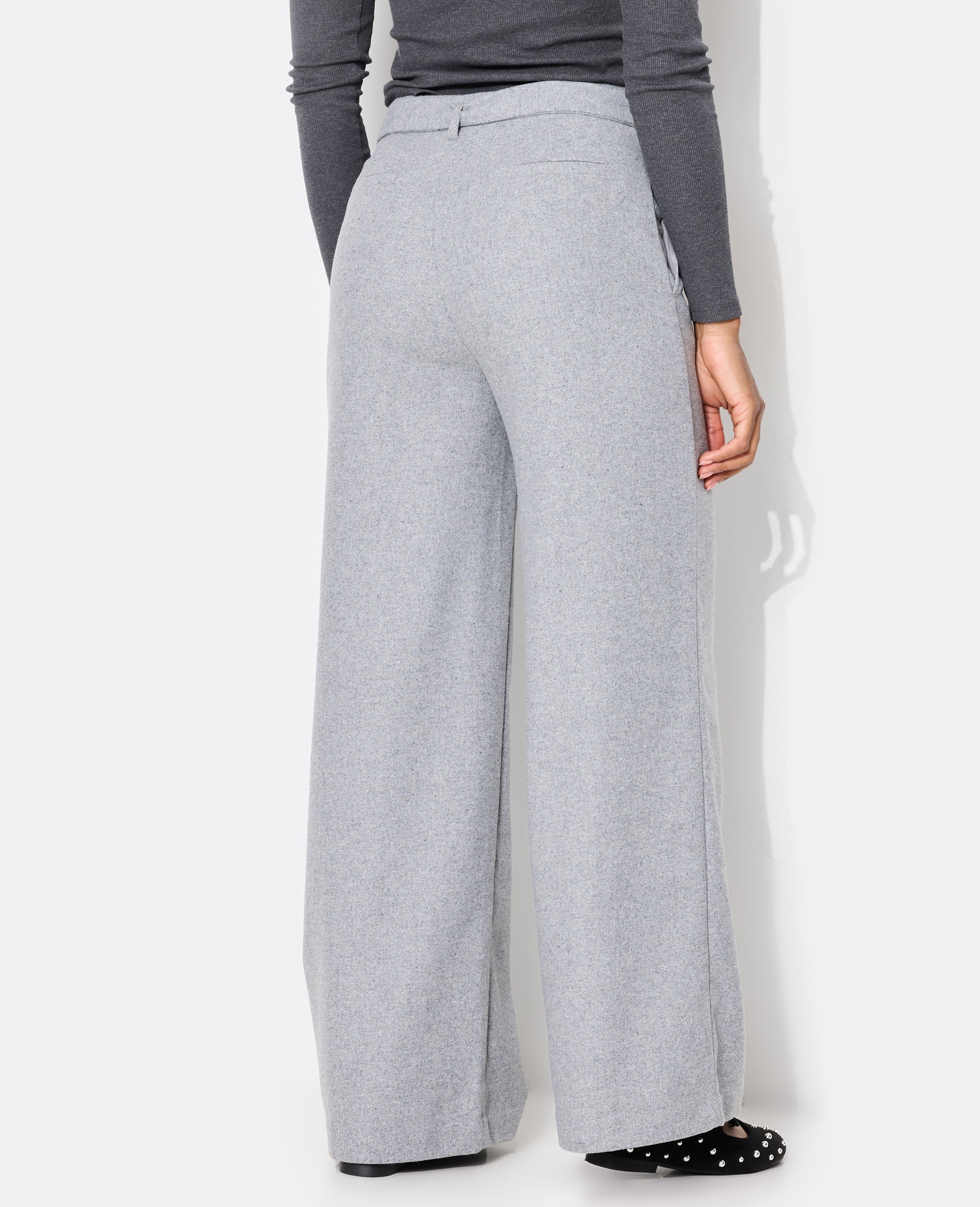 Pantalon droit avec laine