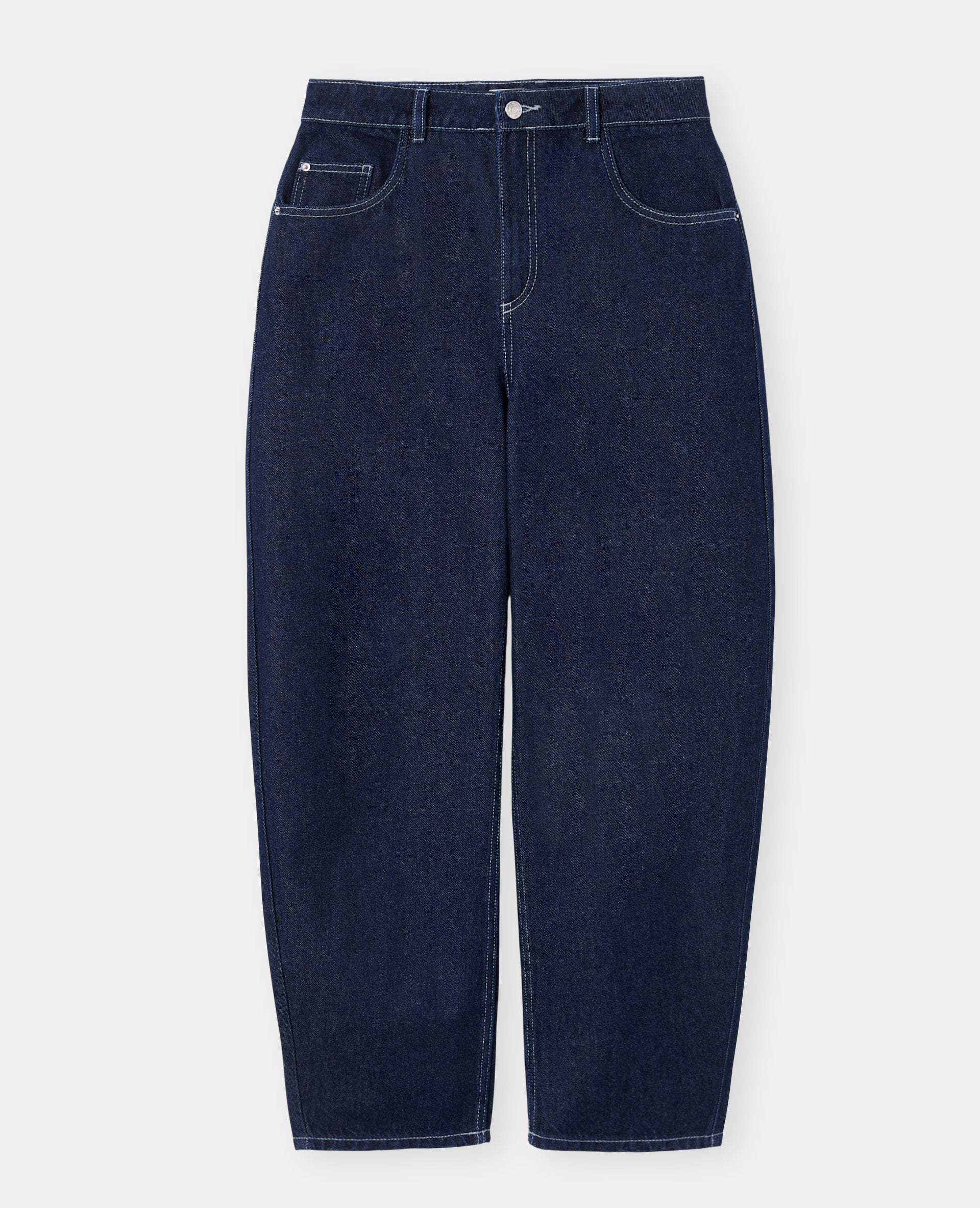 Jean barrel taille haute