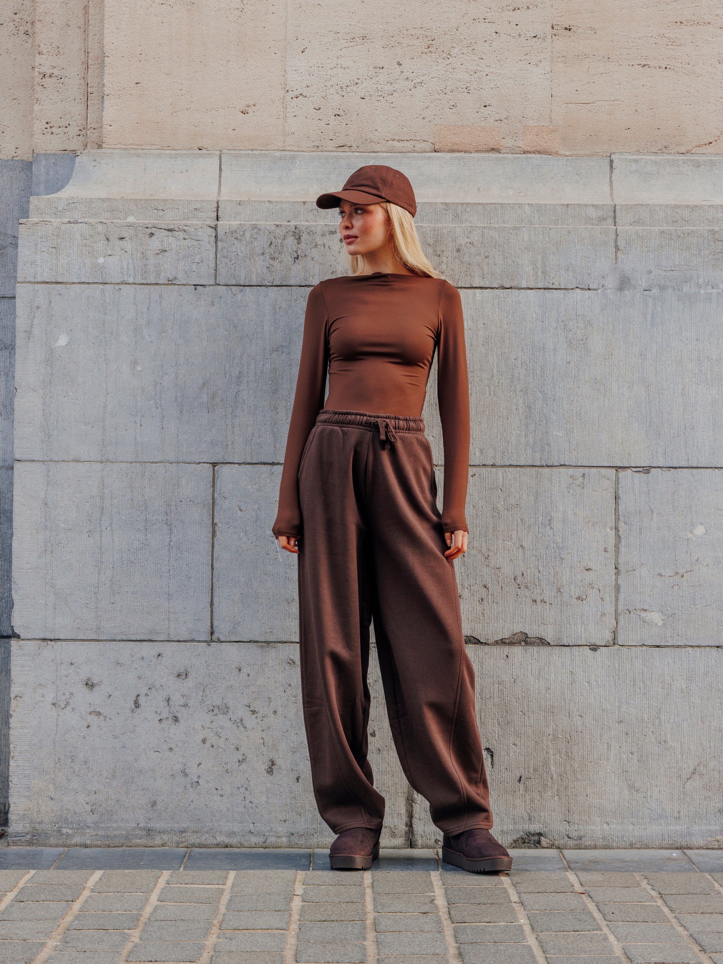 Pantalon de jogging barrel en molleton