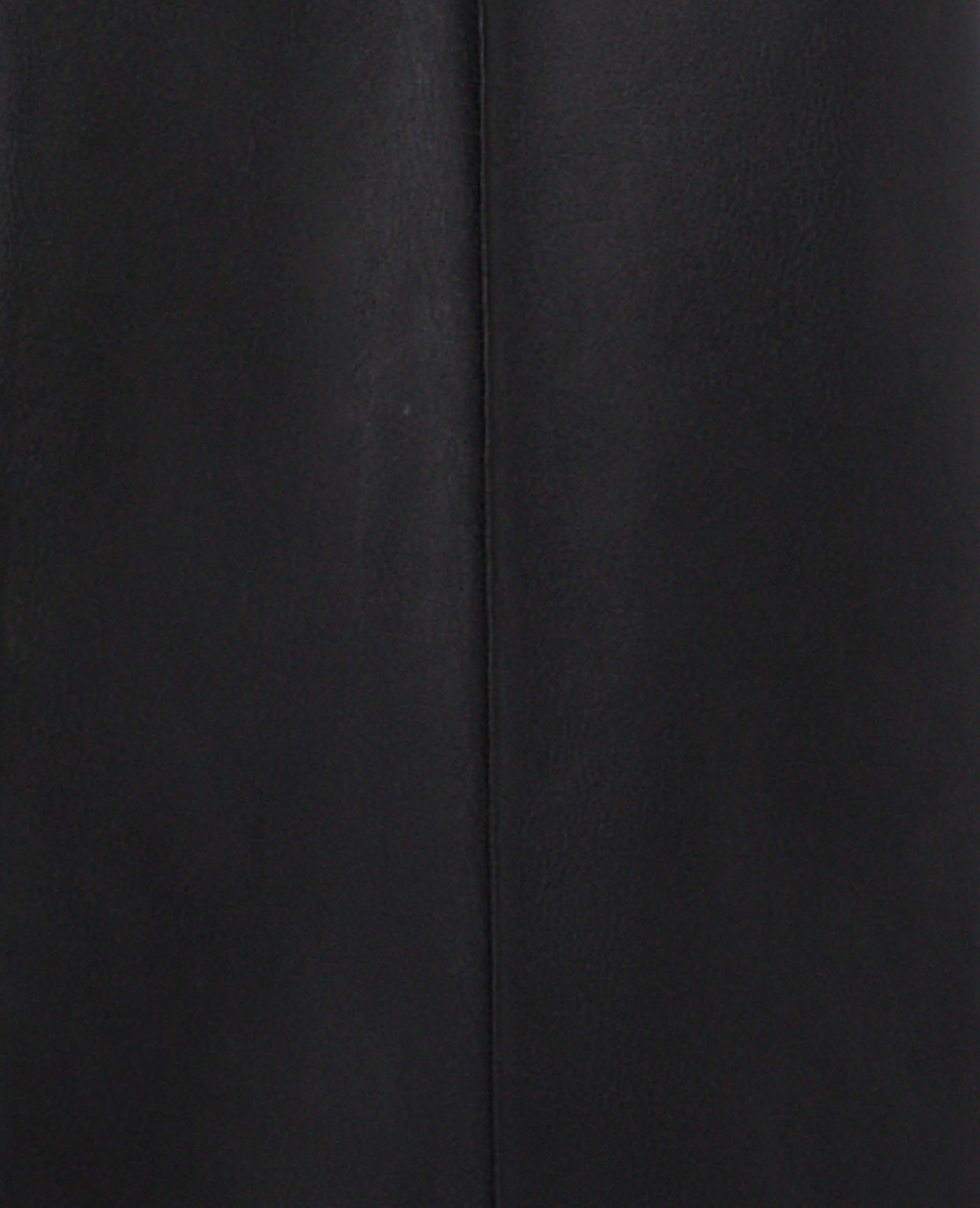 Pantalon droit en simili avec sur piqûres