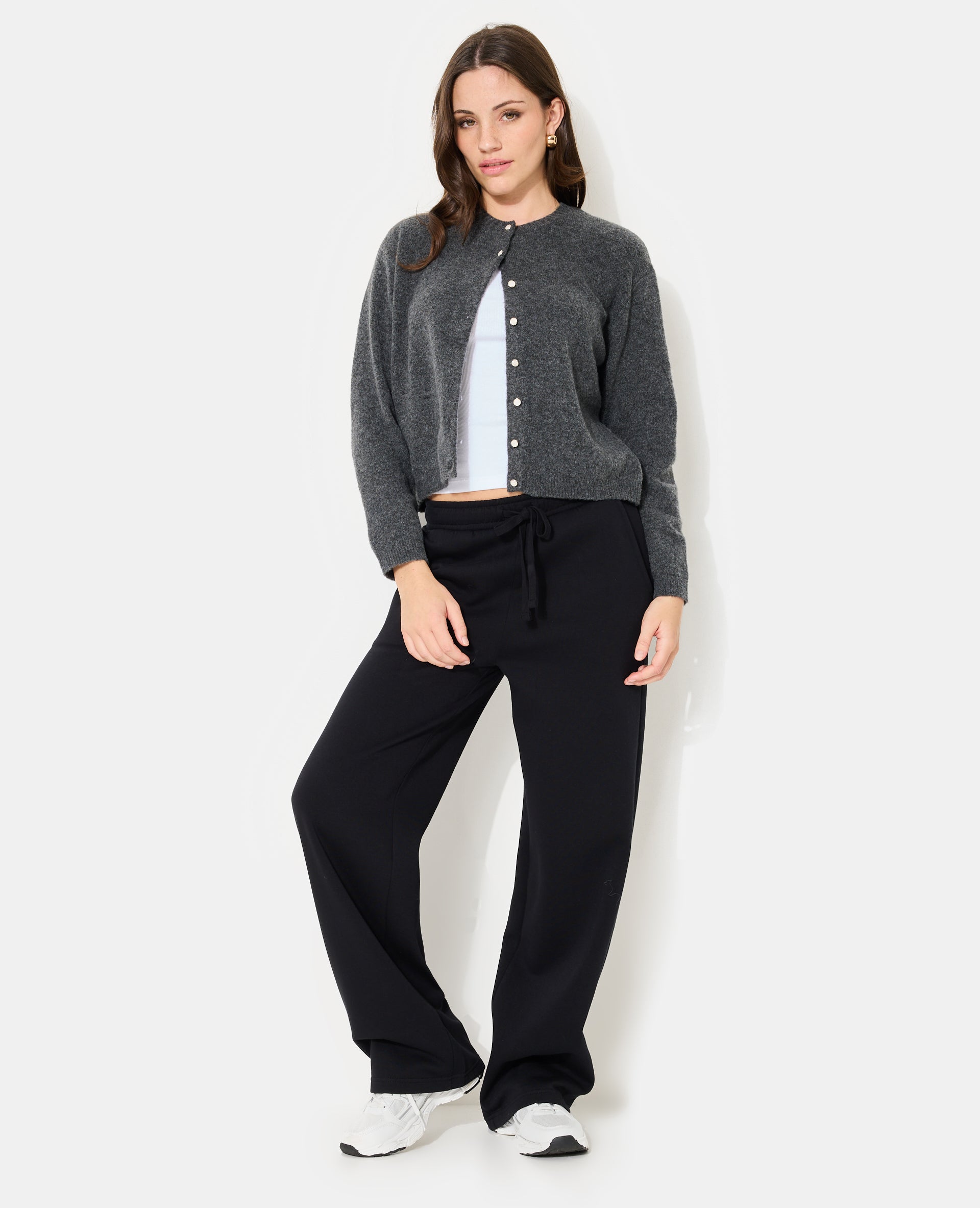 Pantalon de jogging bas droits en molleton