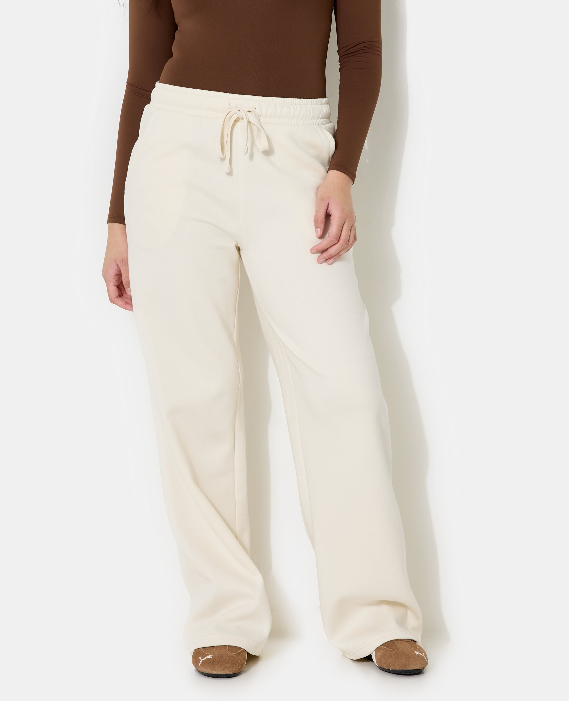 Pantalon de jogging en molleton bas droits