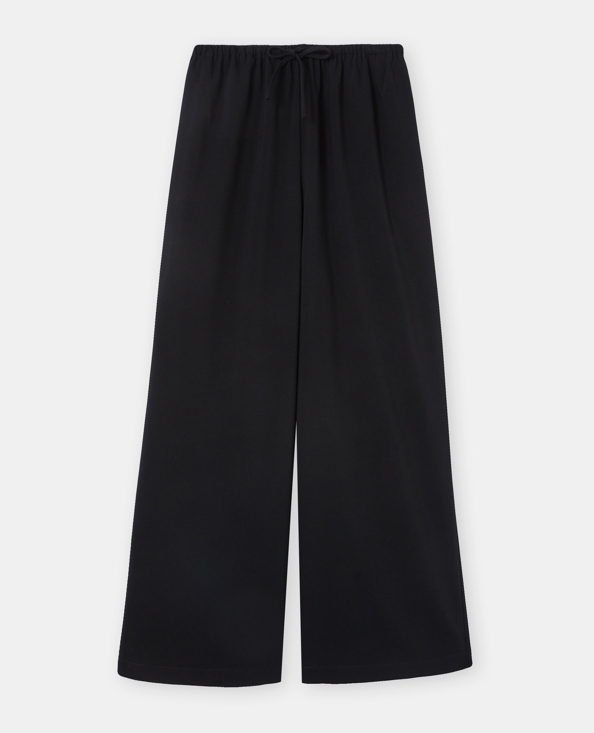 Pantalon droit et large avec lien coulissé