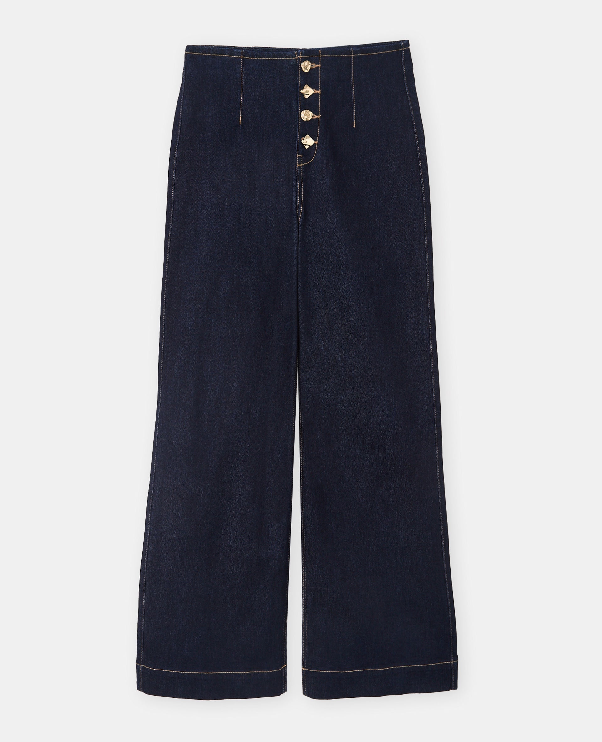 Jean wide avec boutons fantaisie