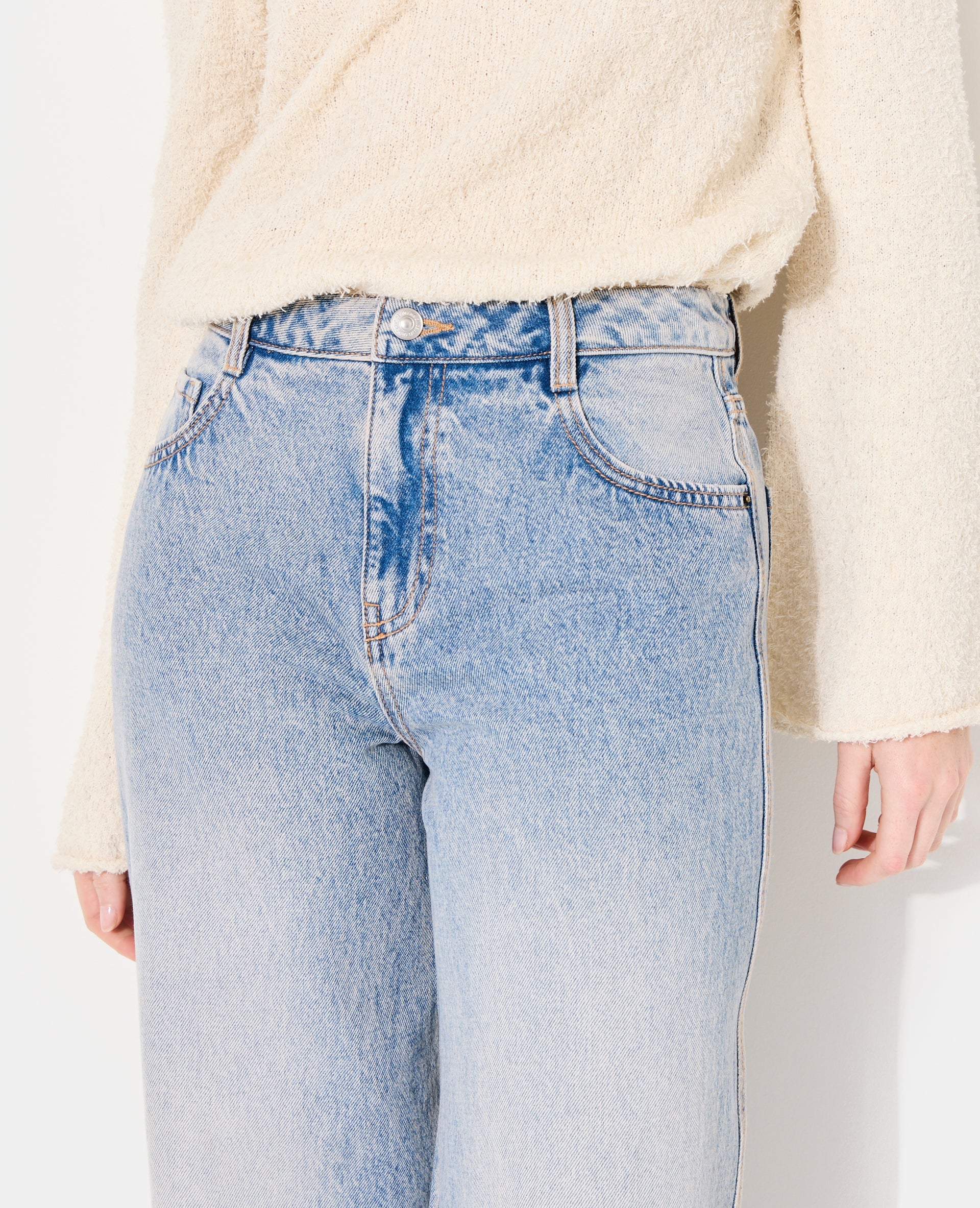 Jean extra wide taille haute