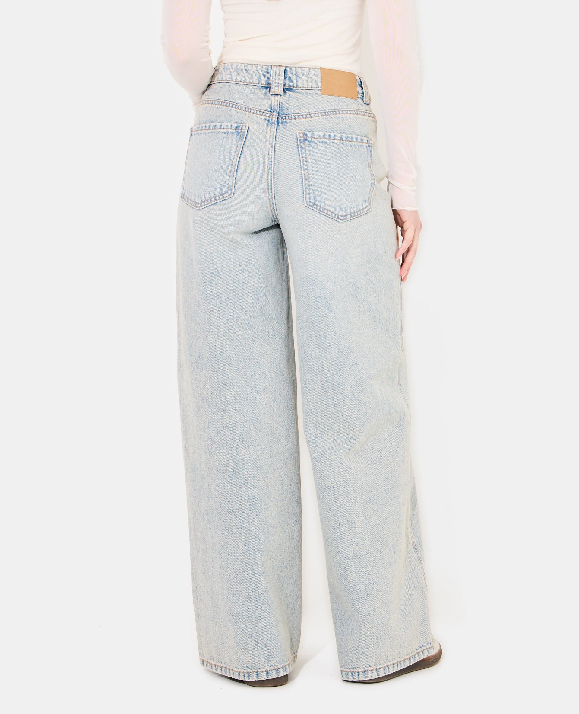 Jean extra wide taille haute