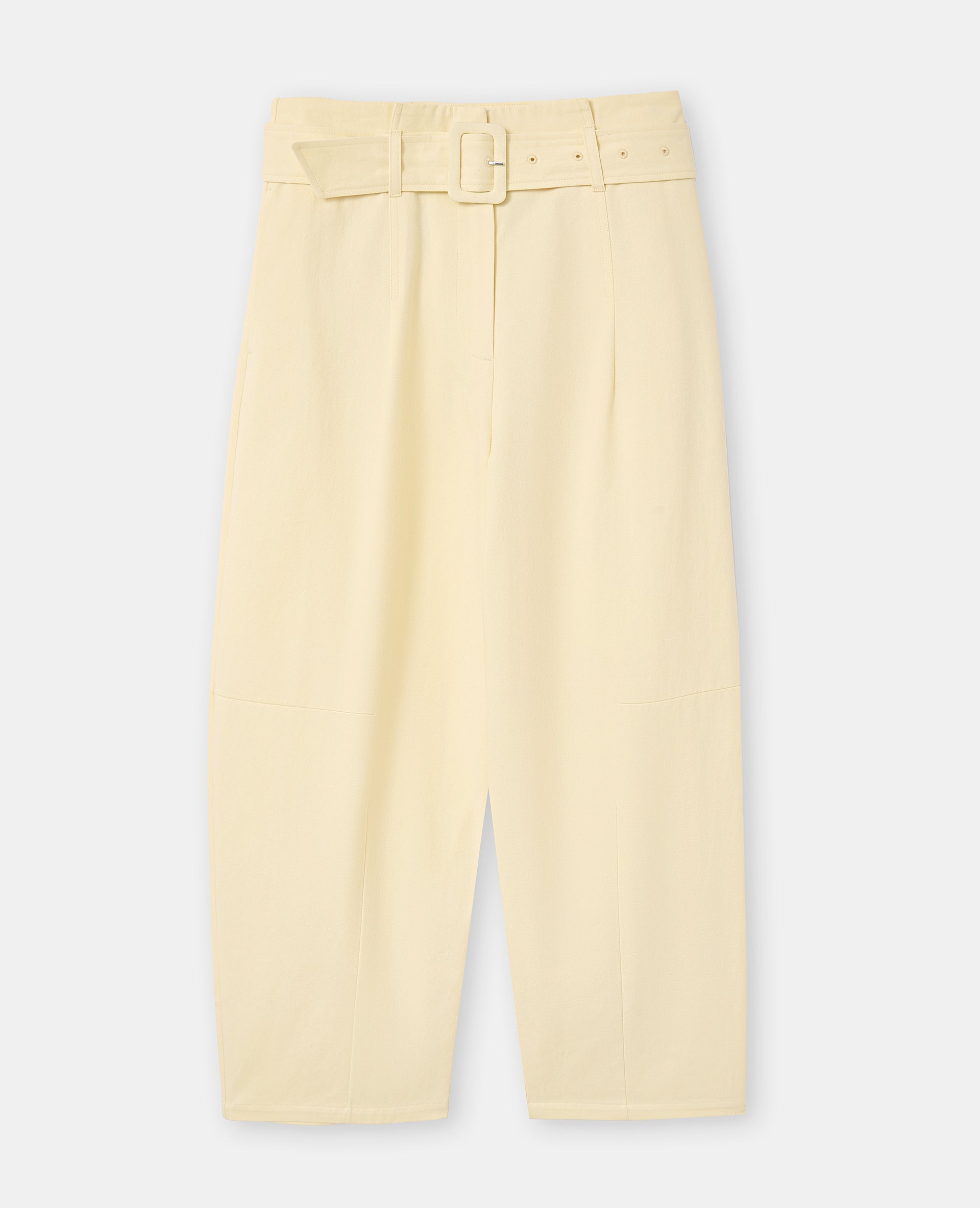 Pantalon barrel taille haute avec ceinture