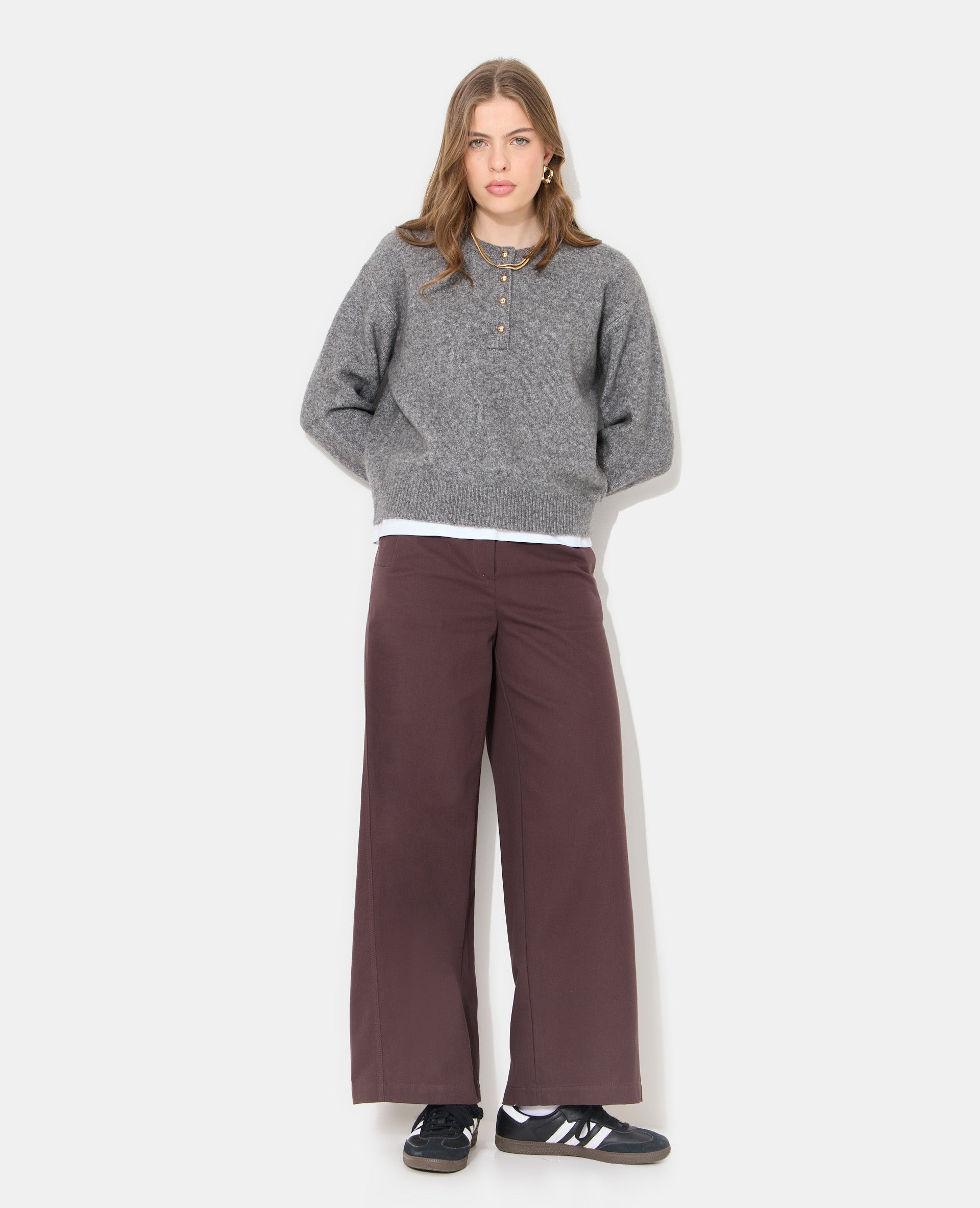 Pantalon barrel en toile