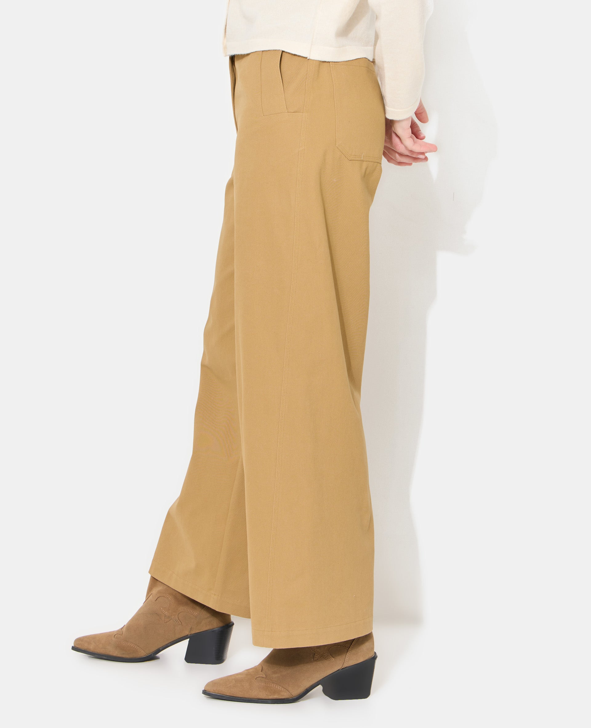 Pantalon barrel en toile