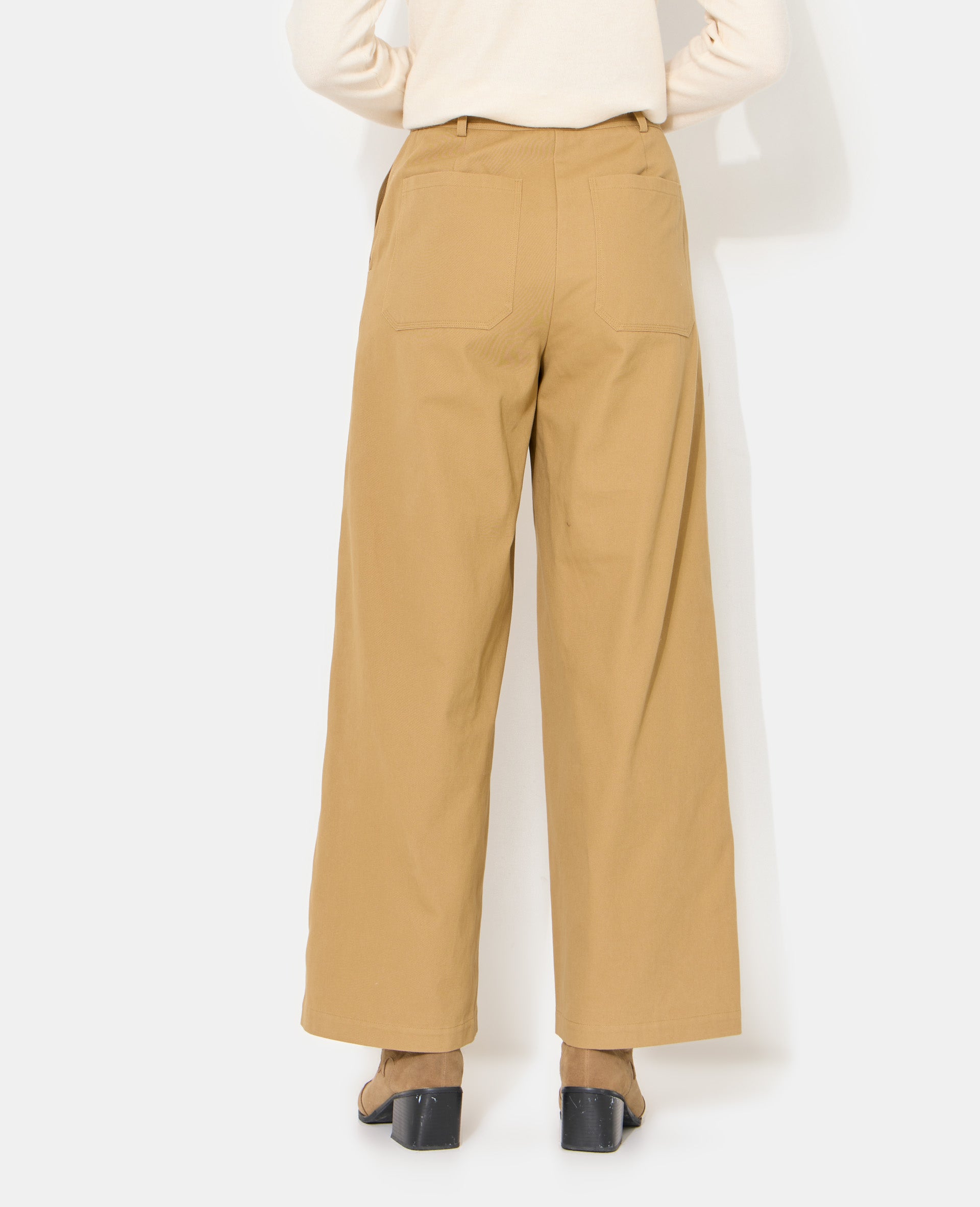 Pantalon barrel en toile