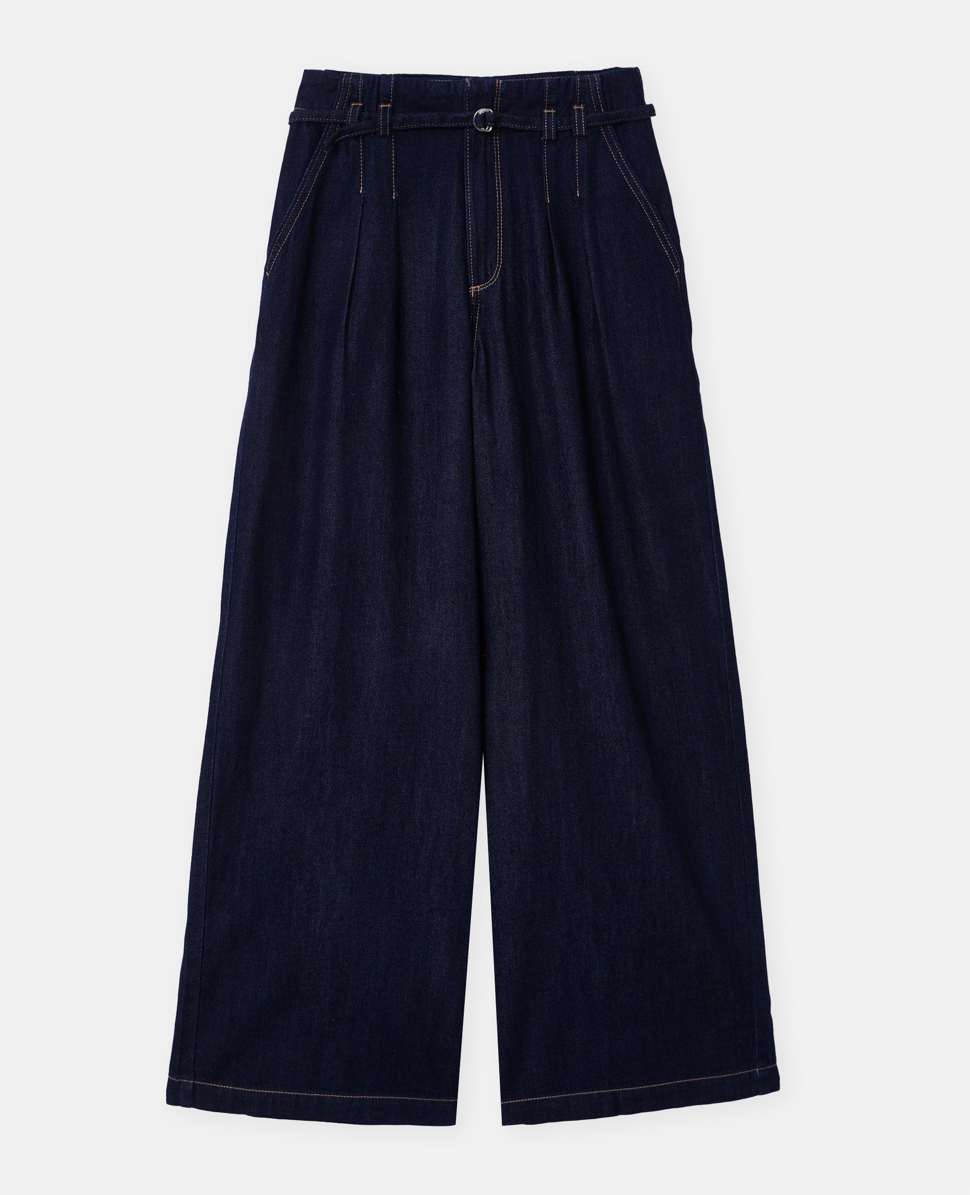 Jean extra wide taille haute avec ceinture