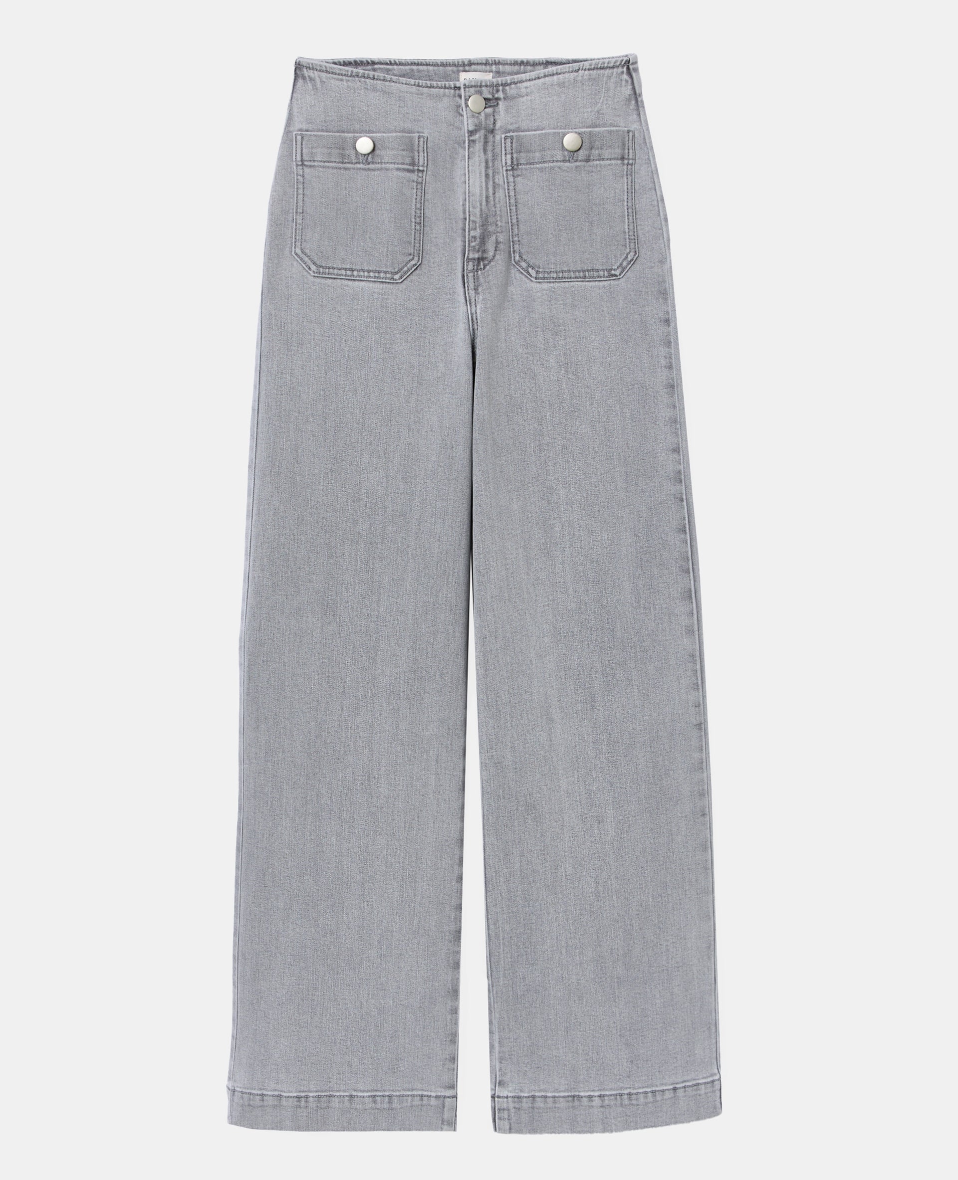 Jean wide taille haute avec poches devant