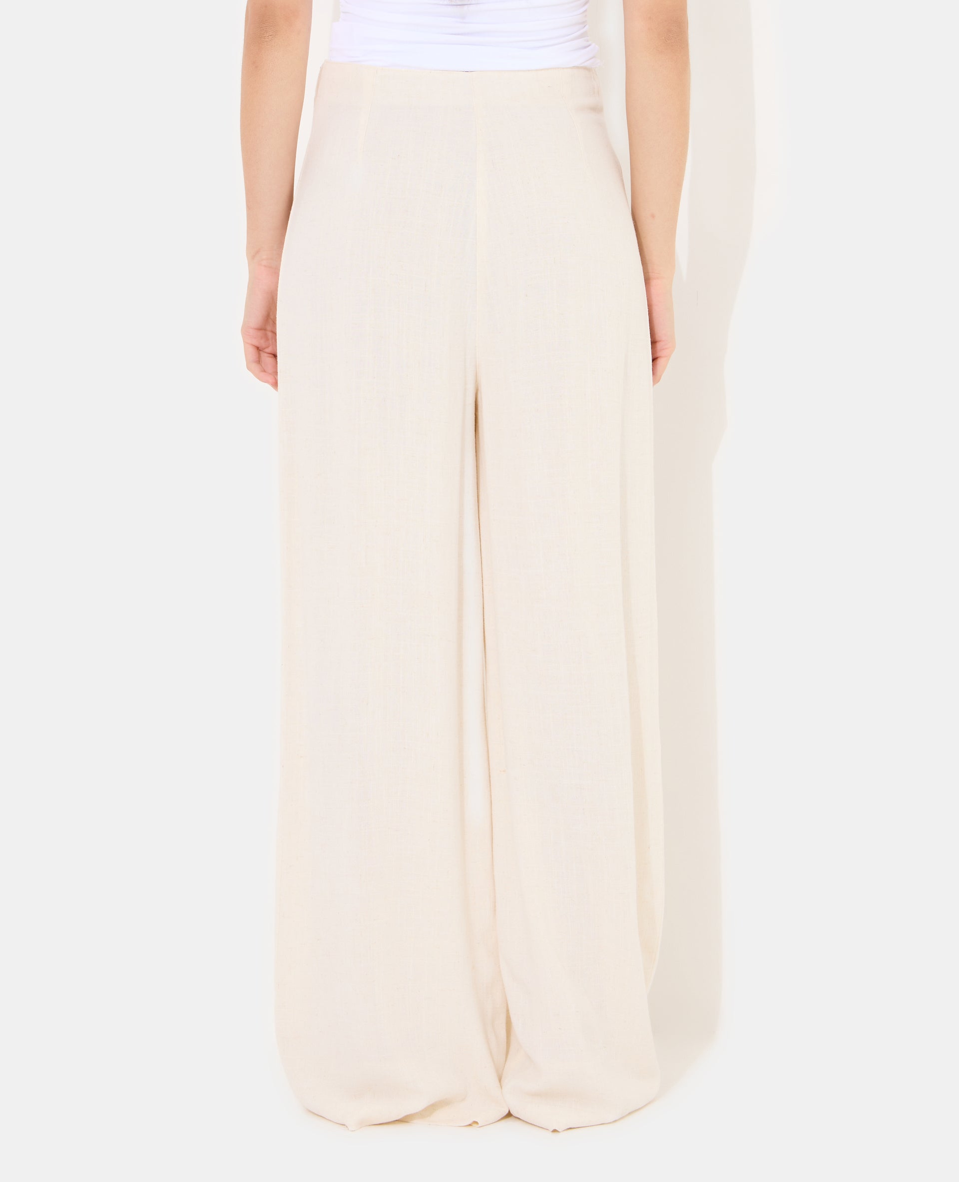 Pantalon droit avec lin