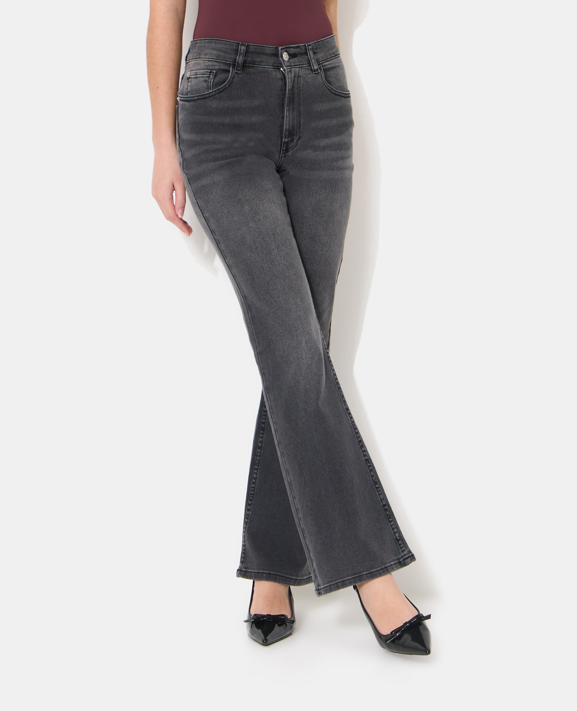 J74-1 / Jean flare taille haute