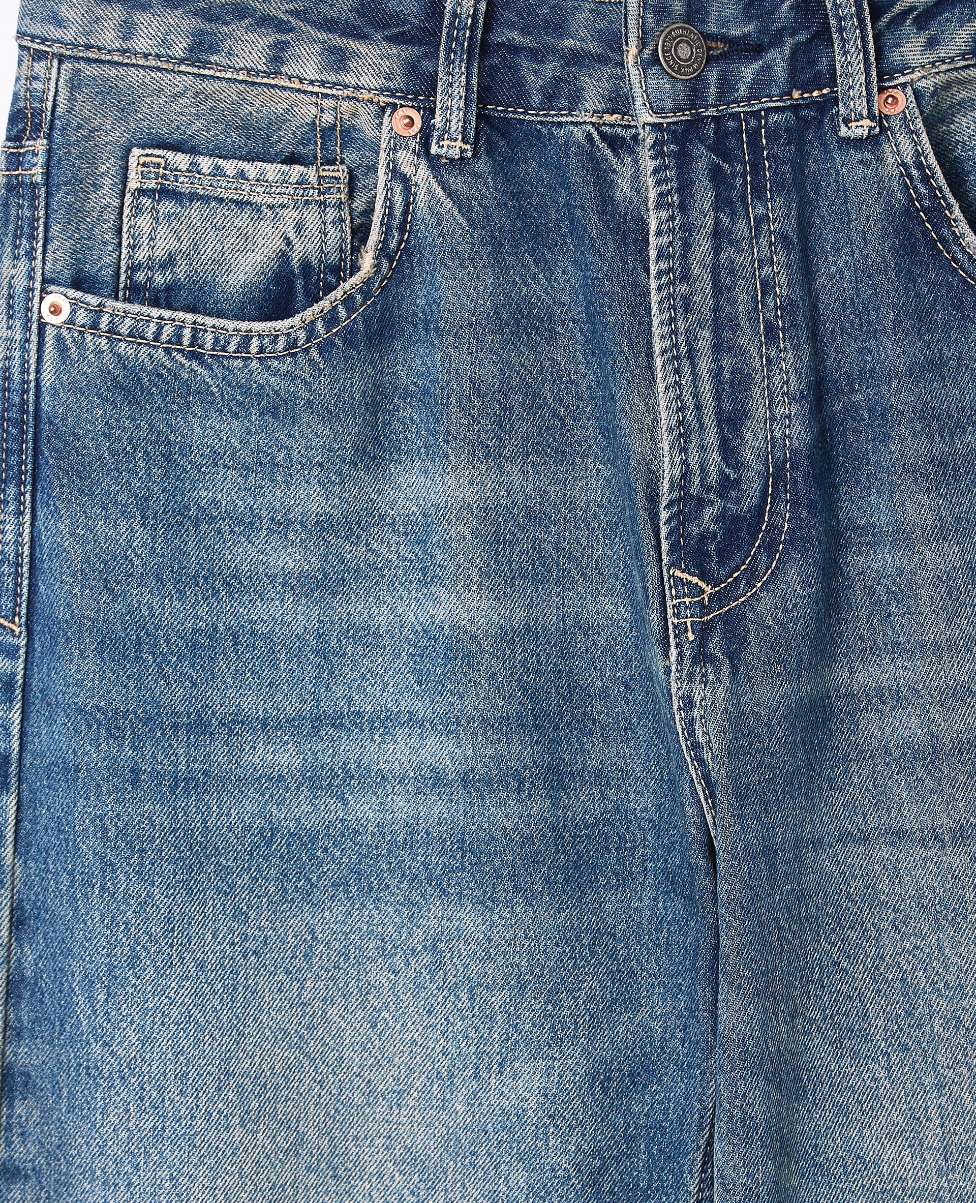 Jean straight avec revers