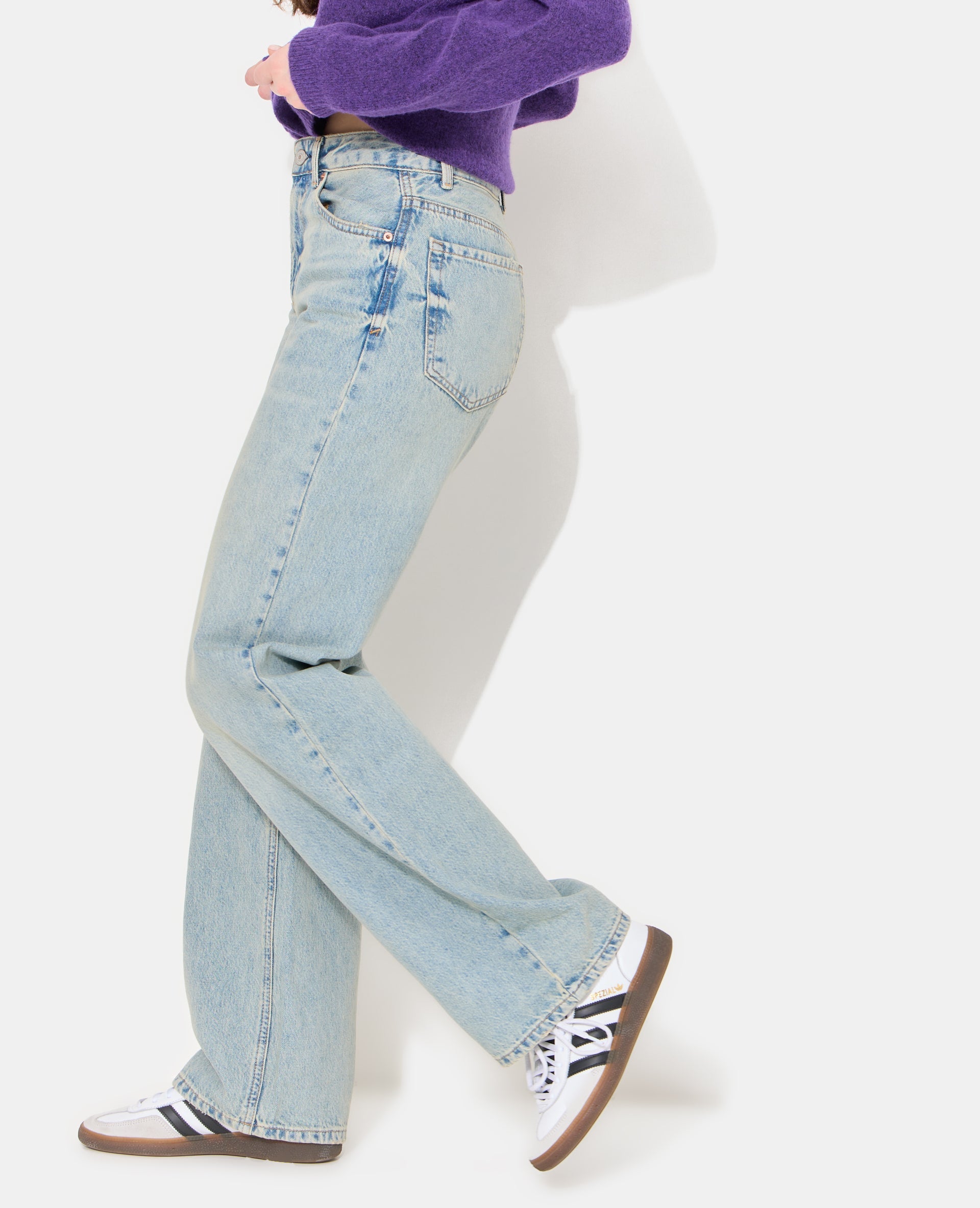 Jean droit taille haute
