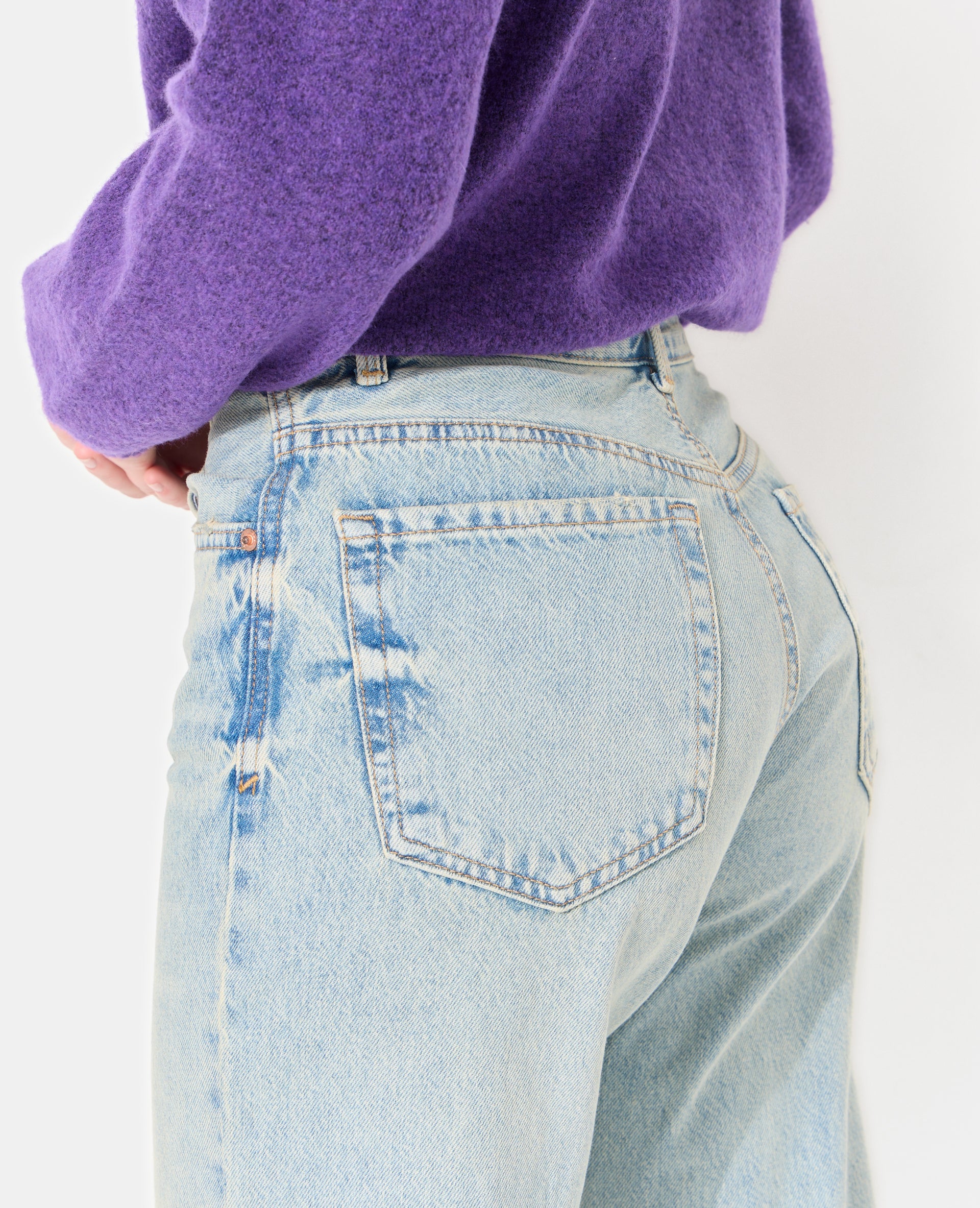 Jean droit taille haute