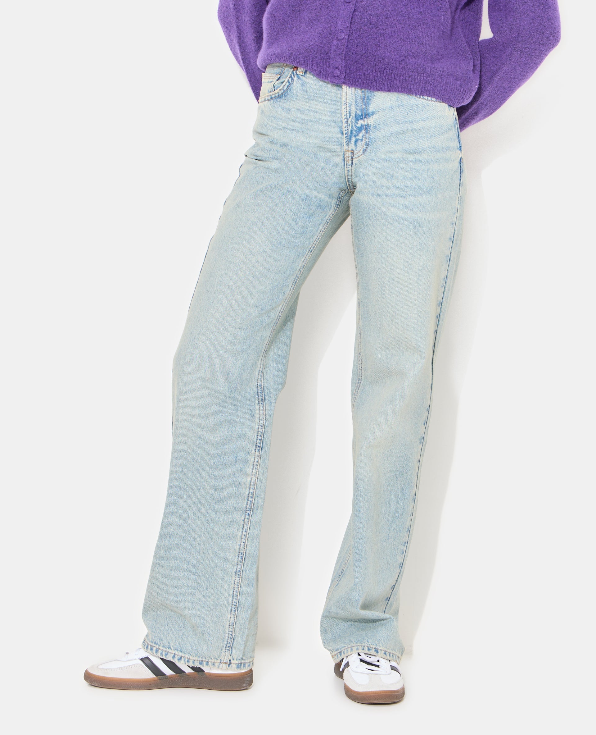 Jean droit taille haute