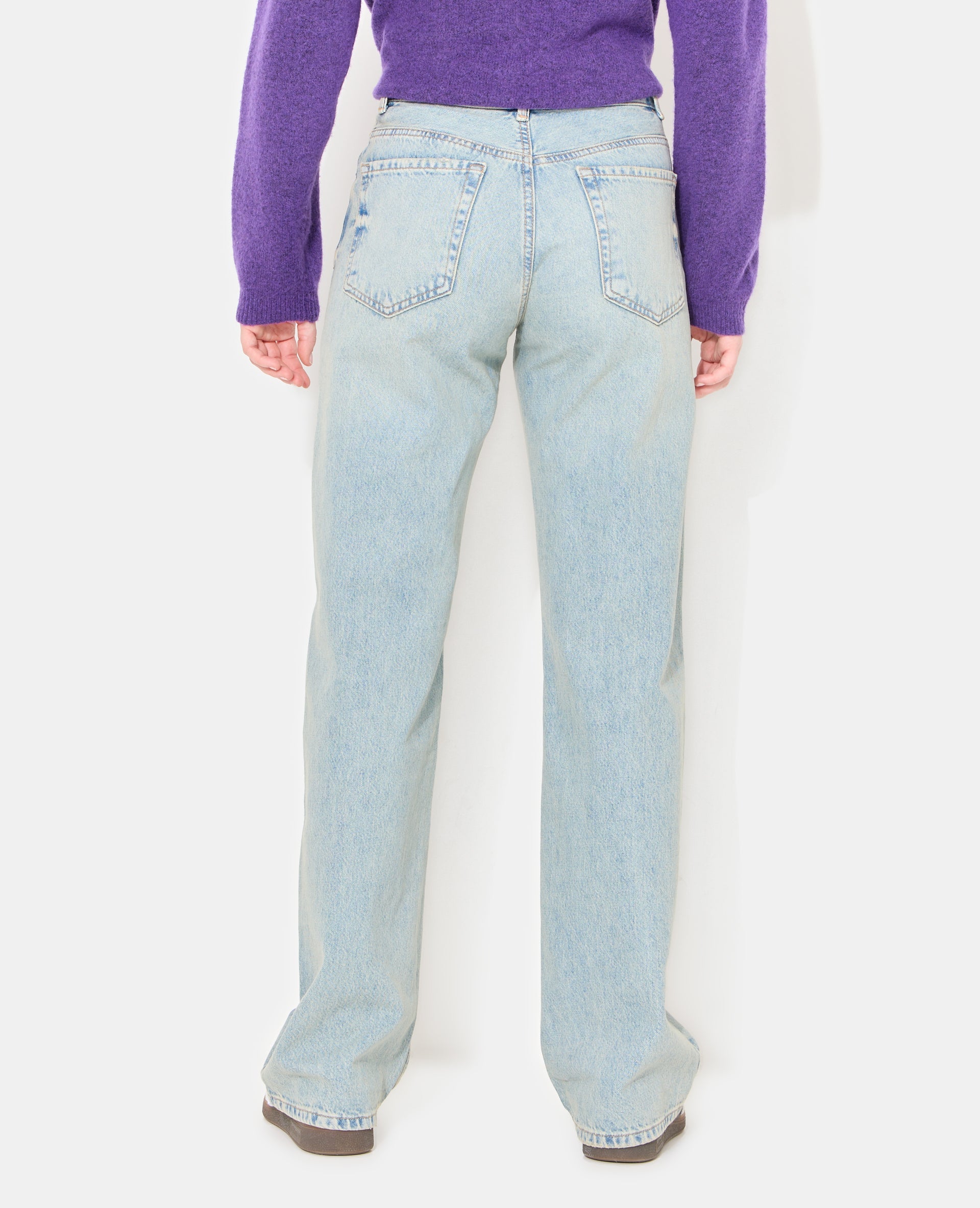 Jean droit taille haute