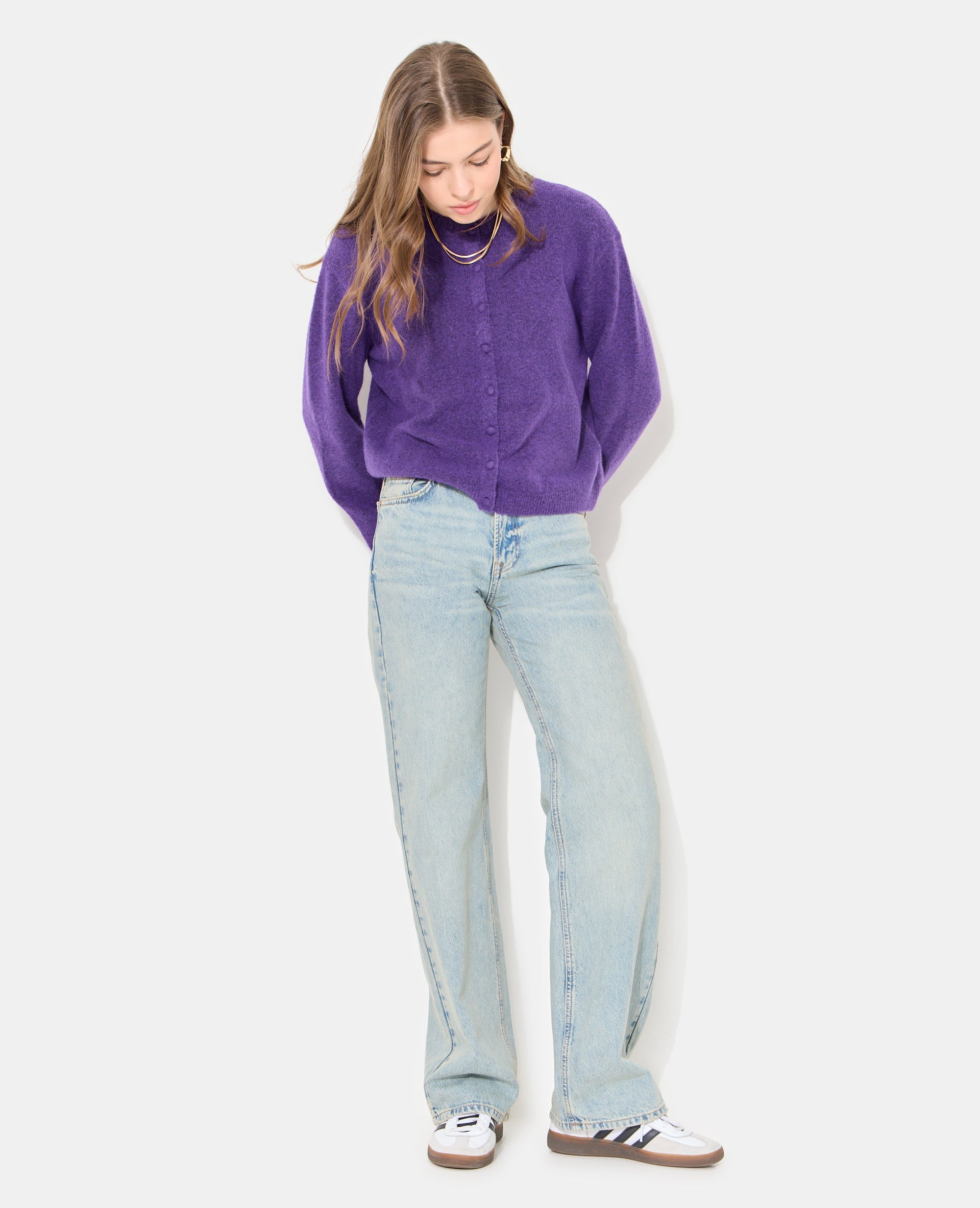 Jean droit taille haute