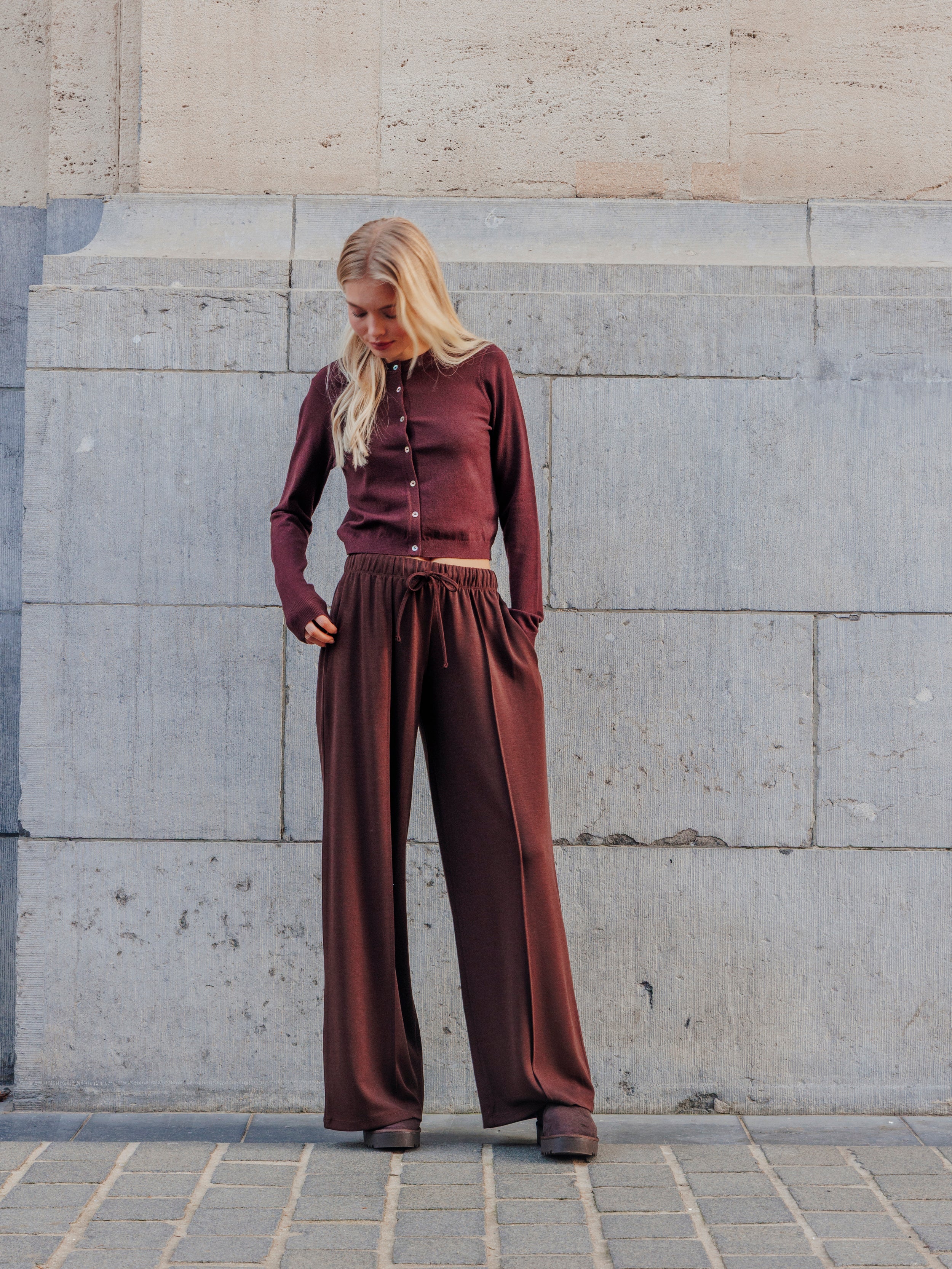 Pantalon de jogging wide taille basse