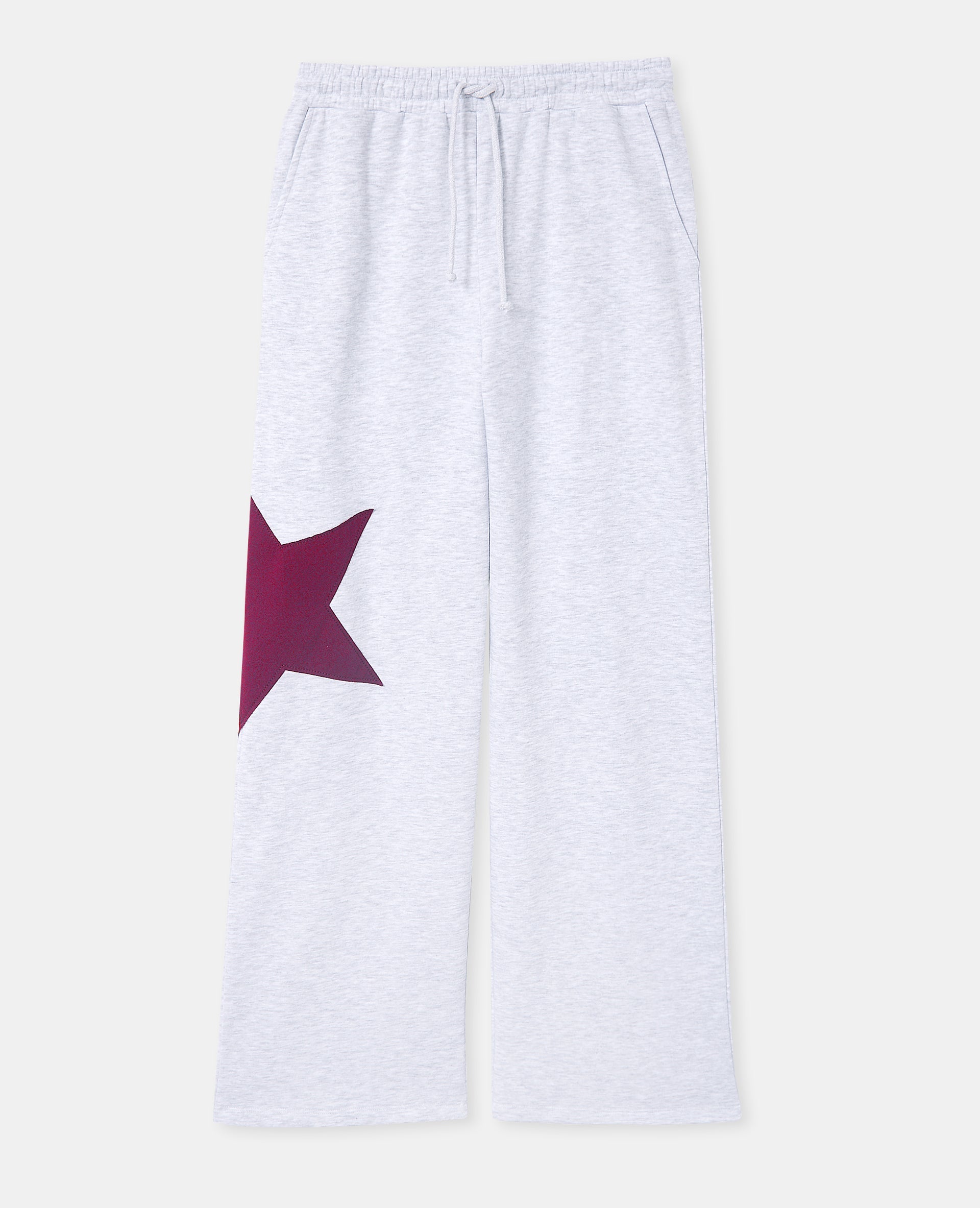 Pantalon large en molleton avec étoile contrastée