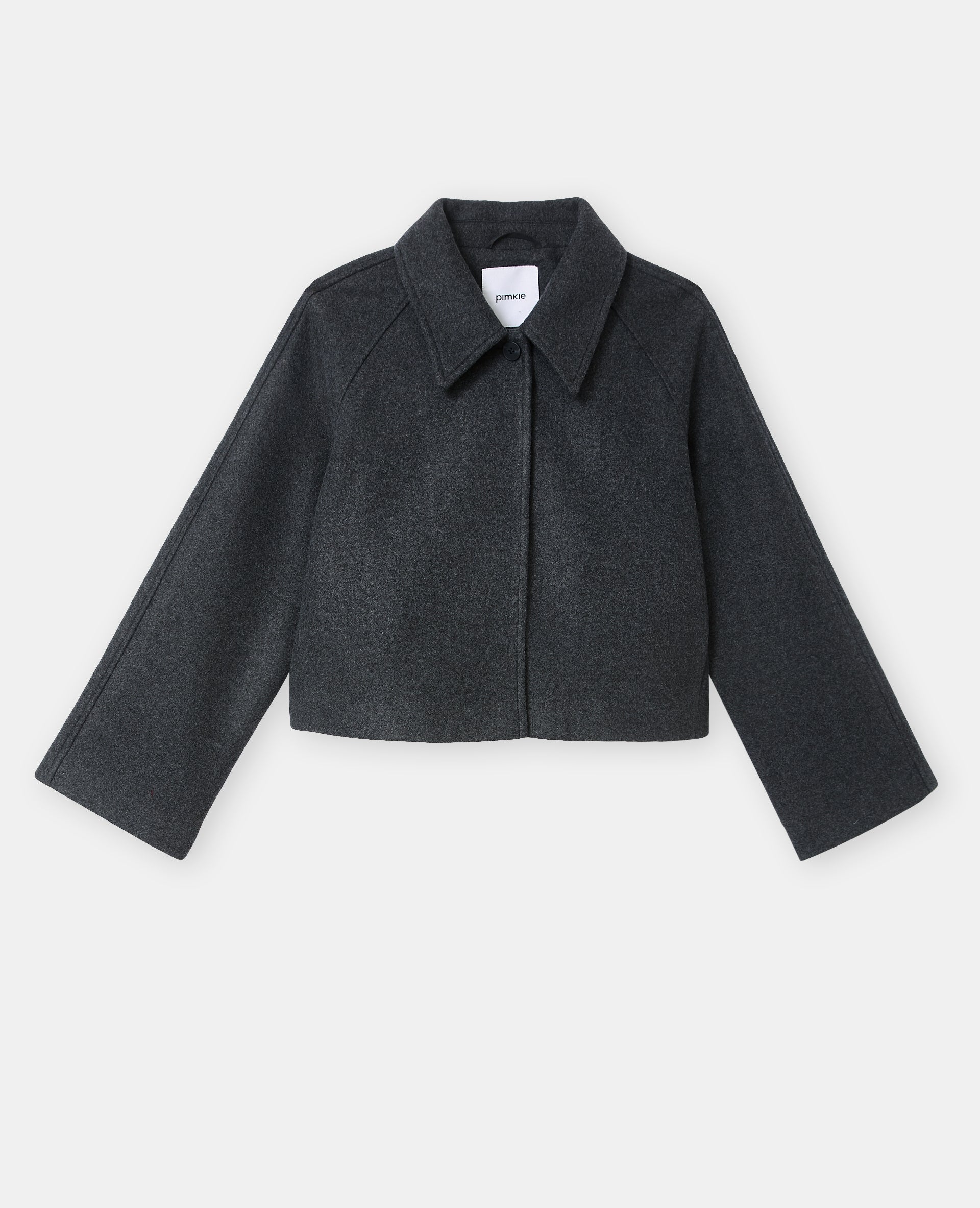 Manteau court drap de laine