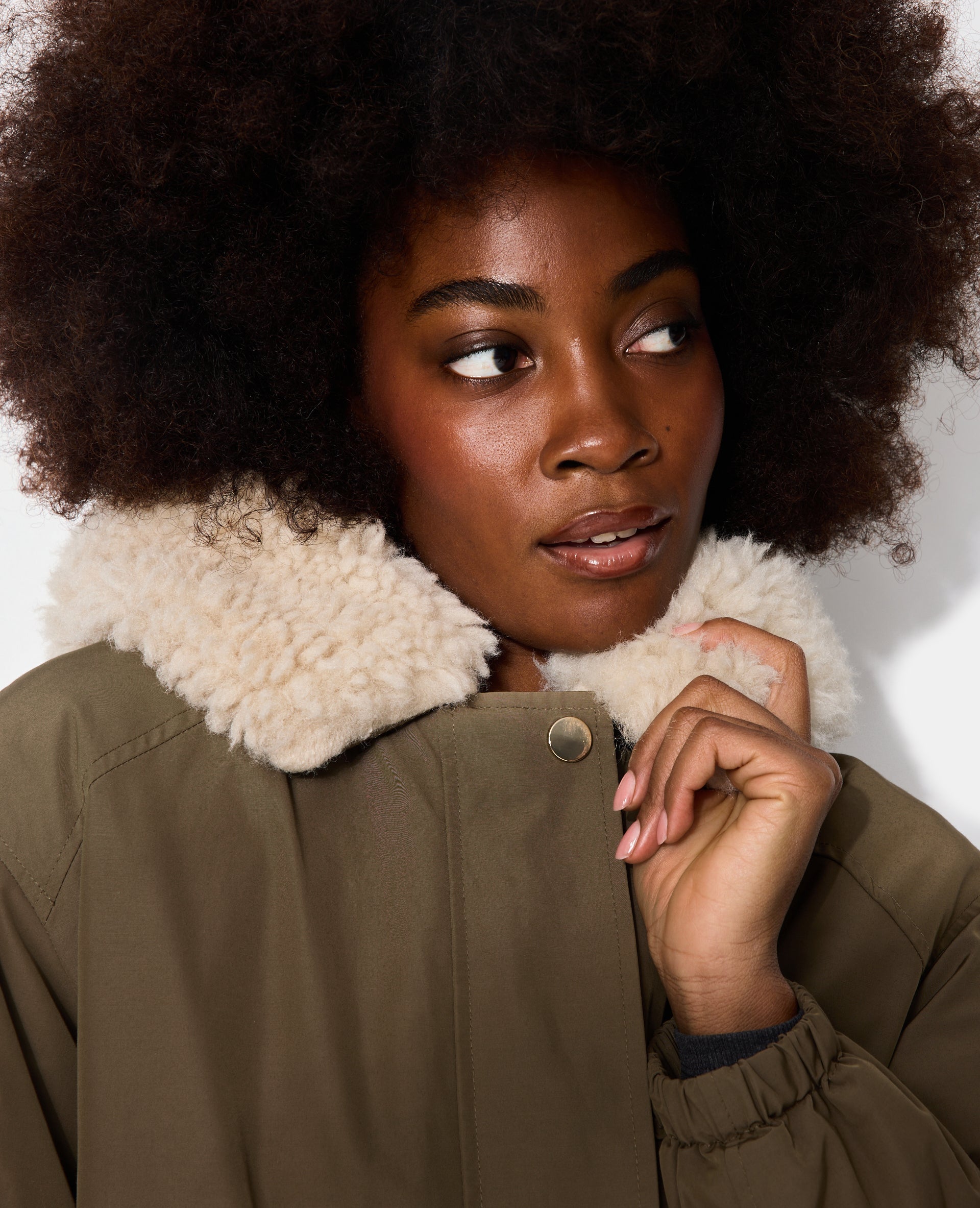 Parka doublée fourrure avec capuche