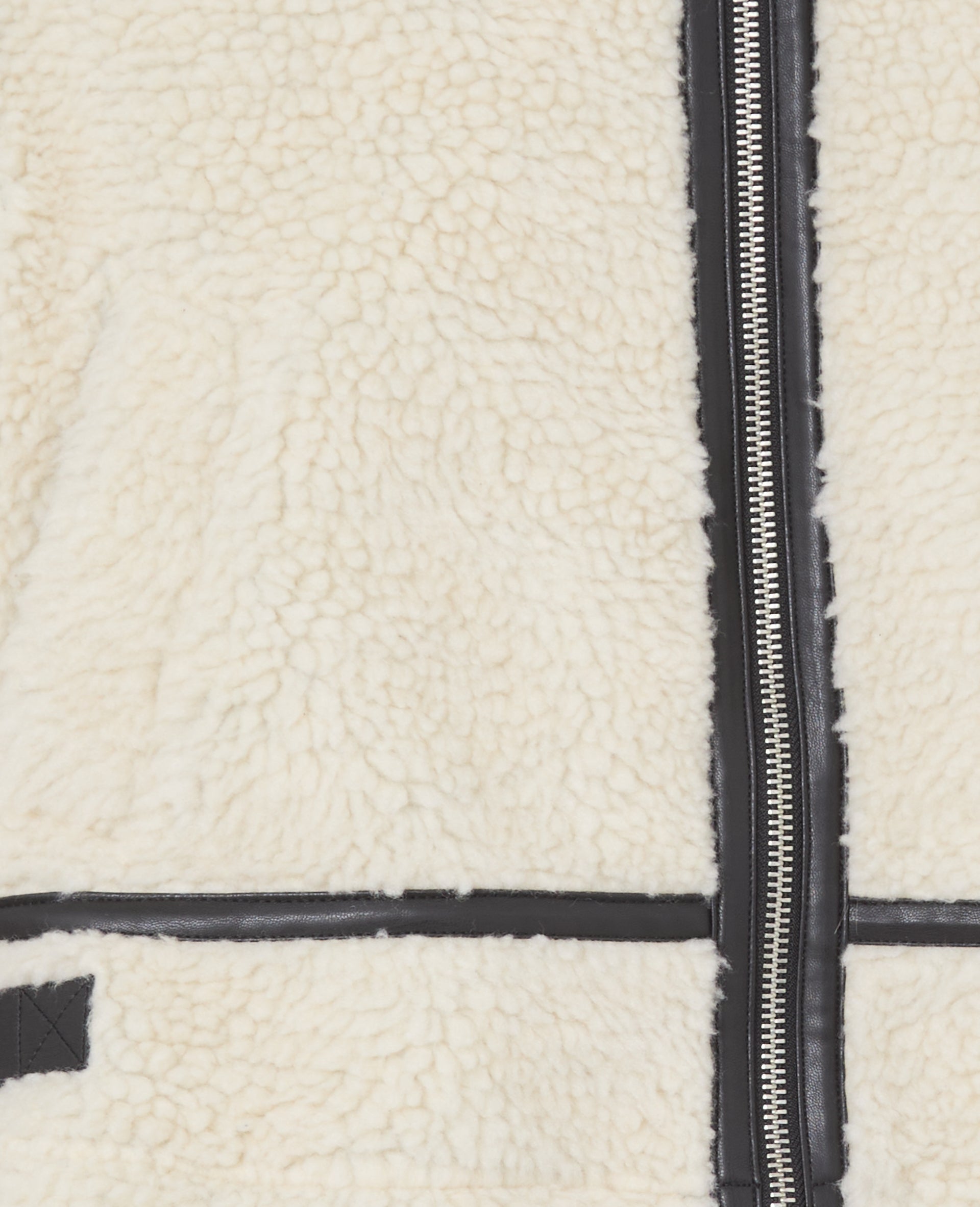 Blouson sherpa façon peau lainée