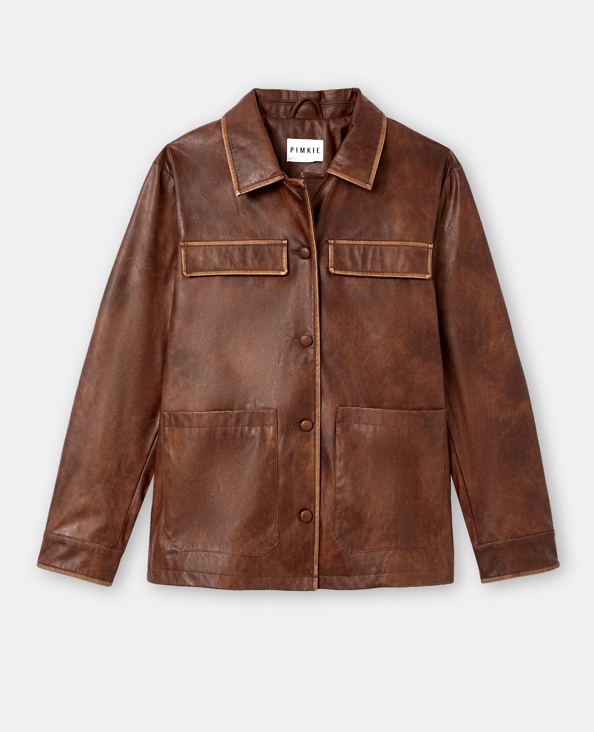 Veste droite en simili
