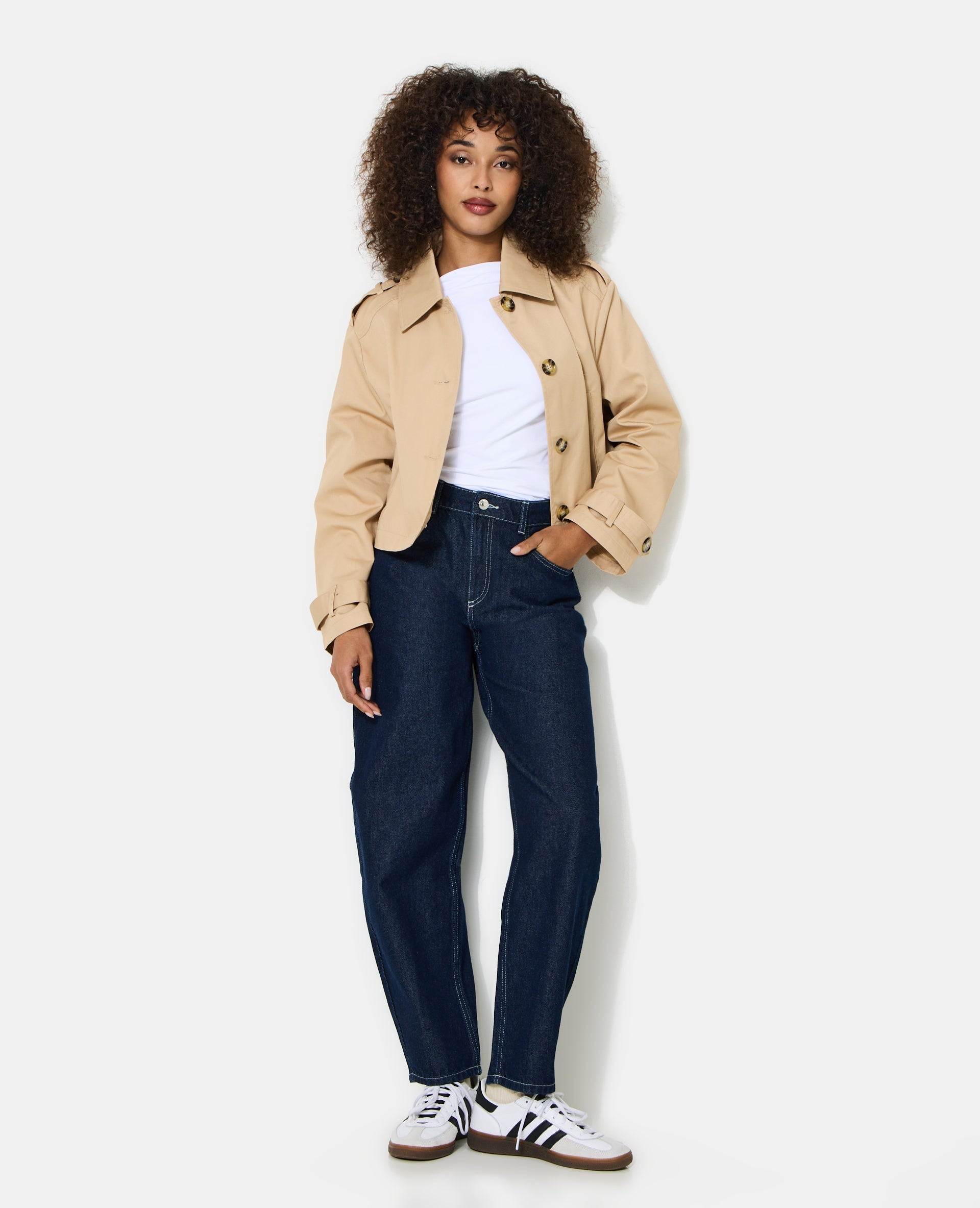 Veste courte façon trench