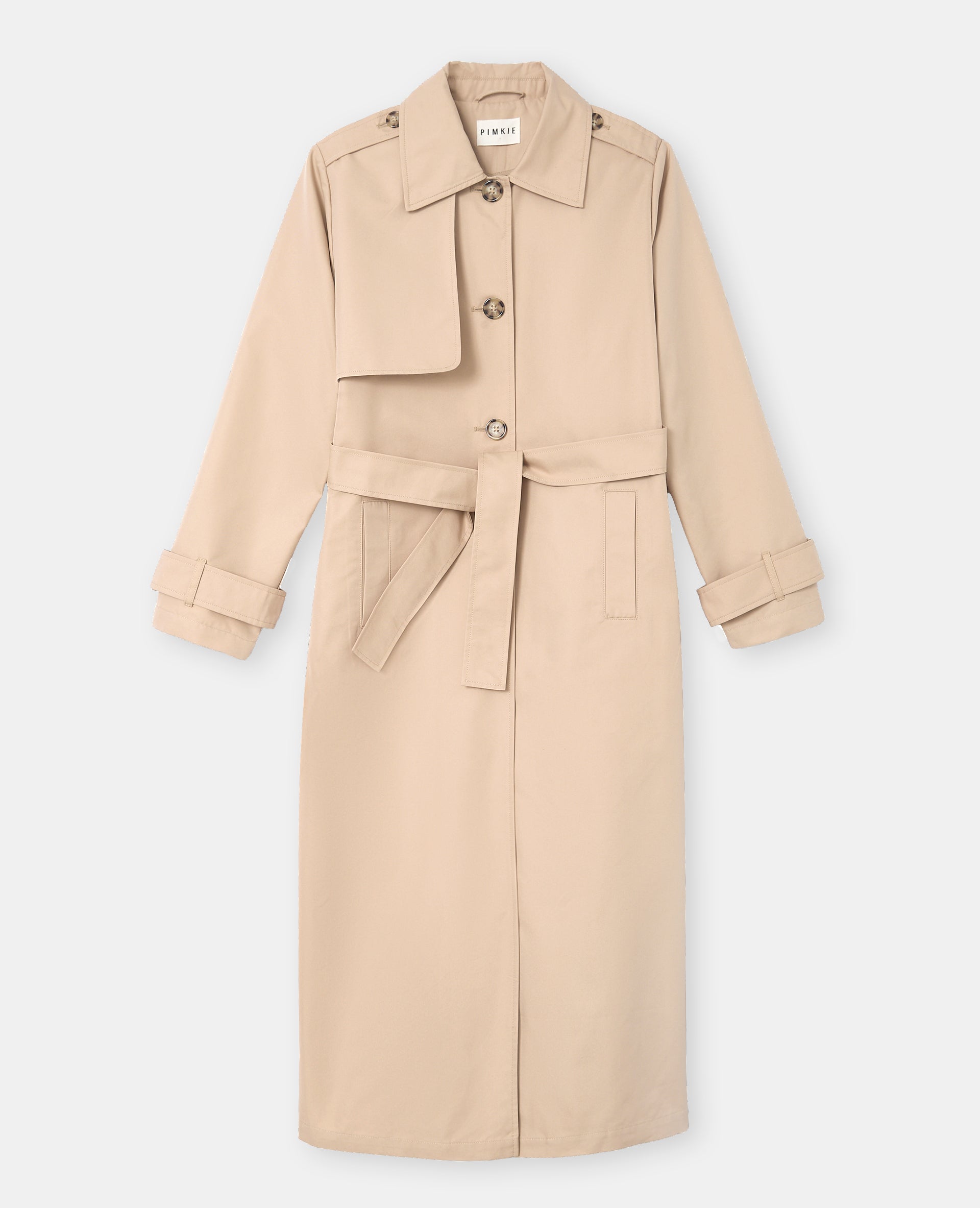 Trench long avec ceinture à nouer
