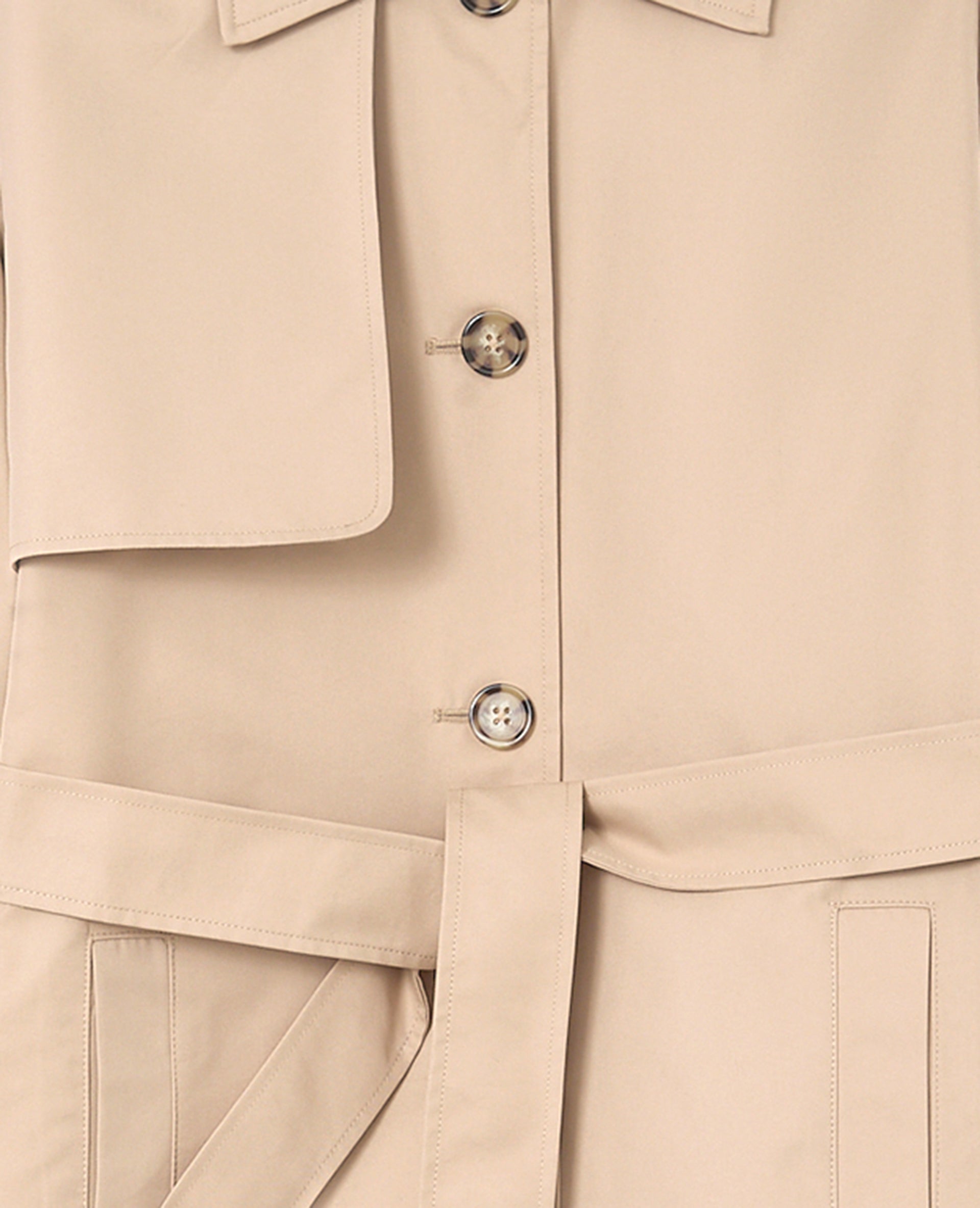 Trench long avec ceinture à nouer