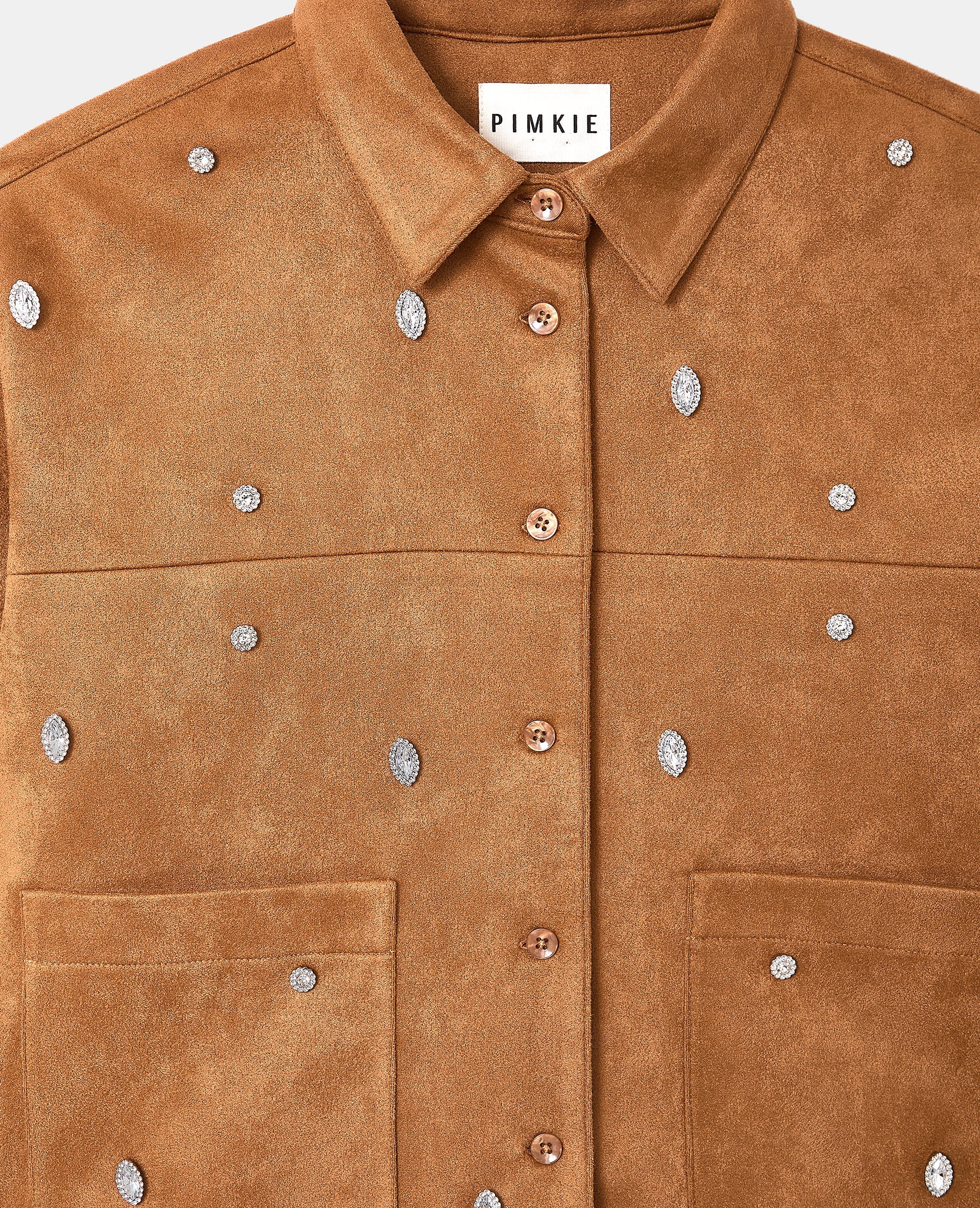Veste en suédine avec strass