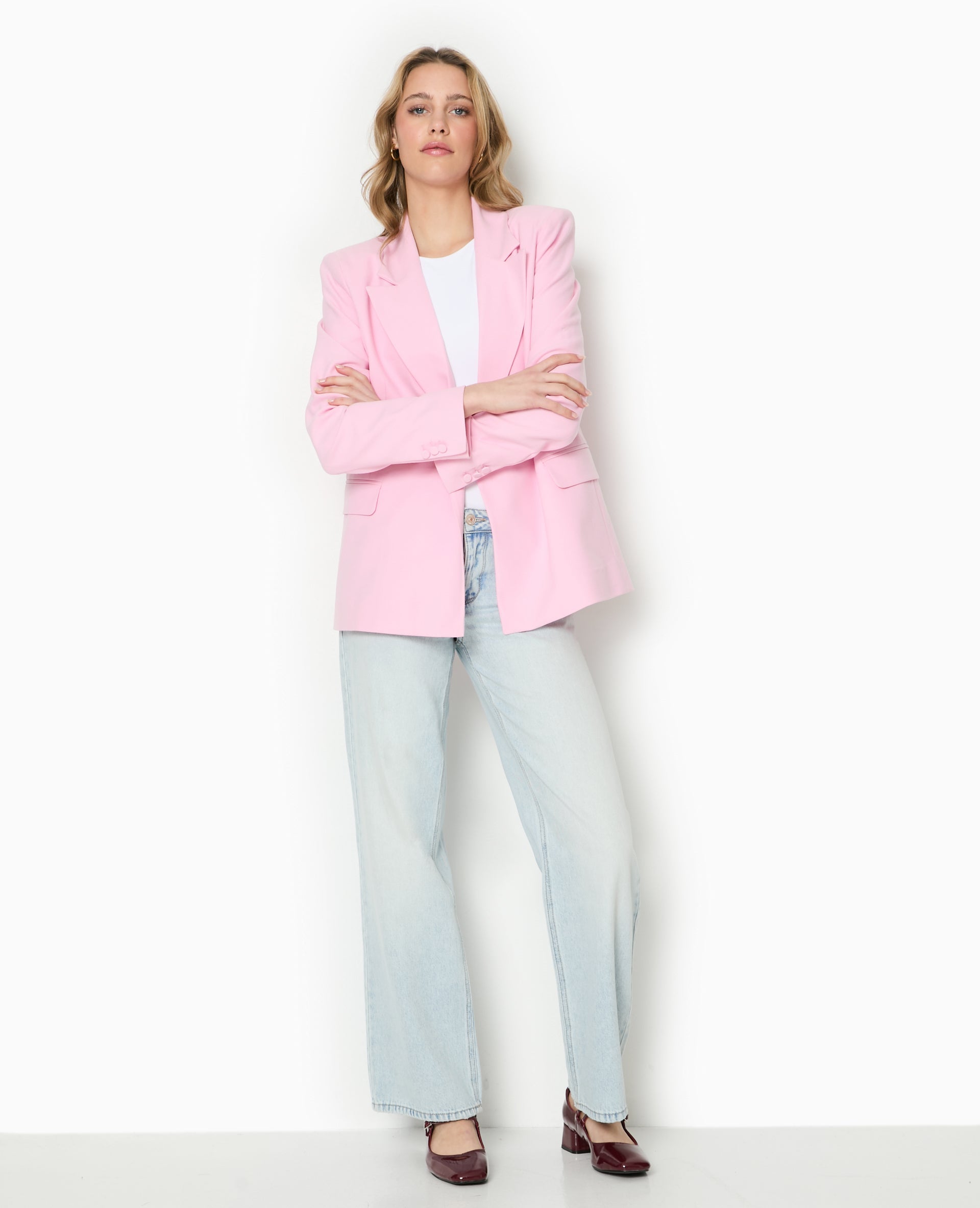 Veste tailleur avec double boutonnage
