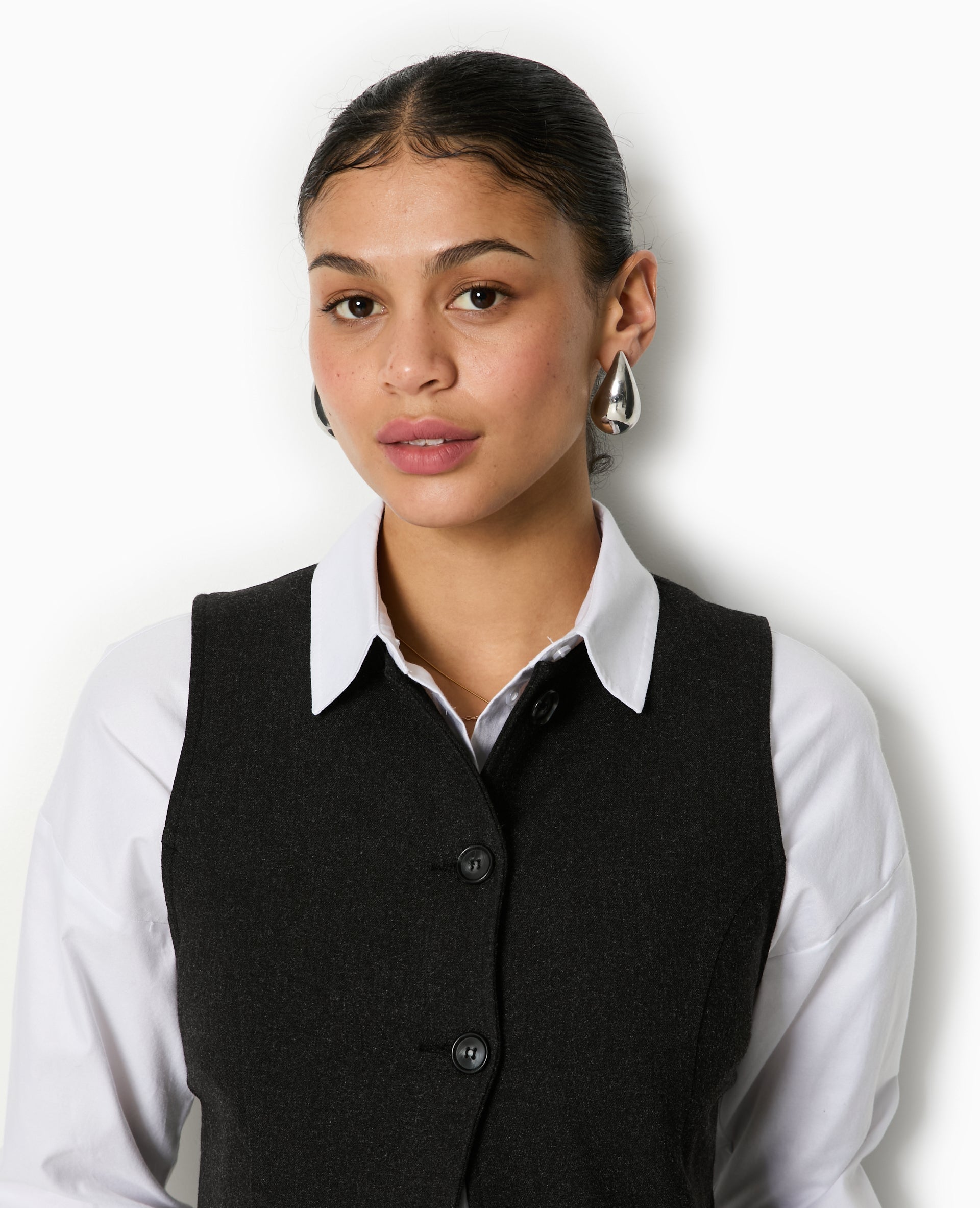 Veste sans manches façon gilet de barman