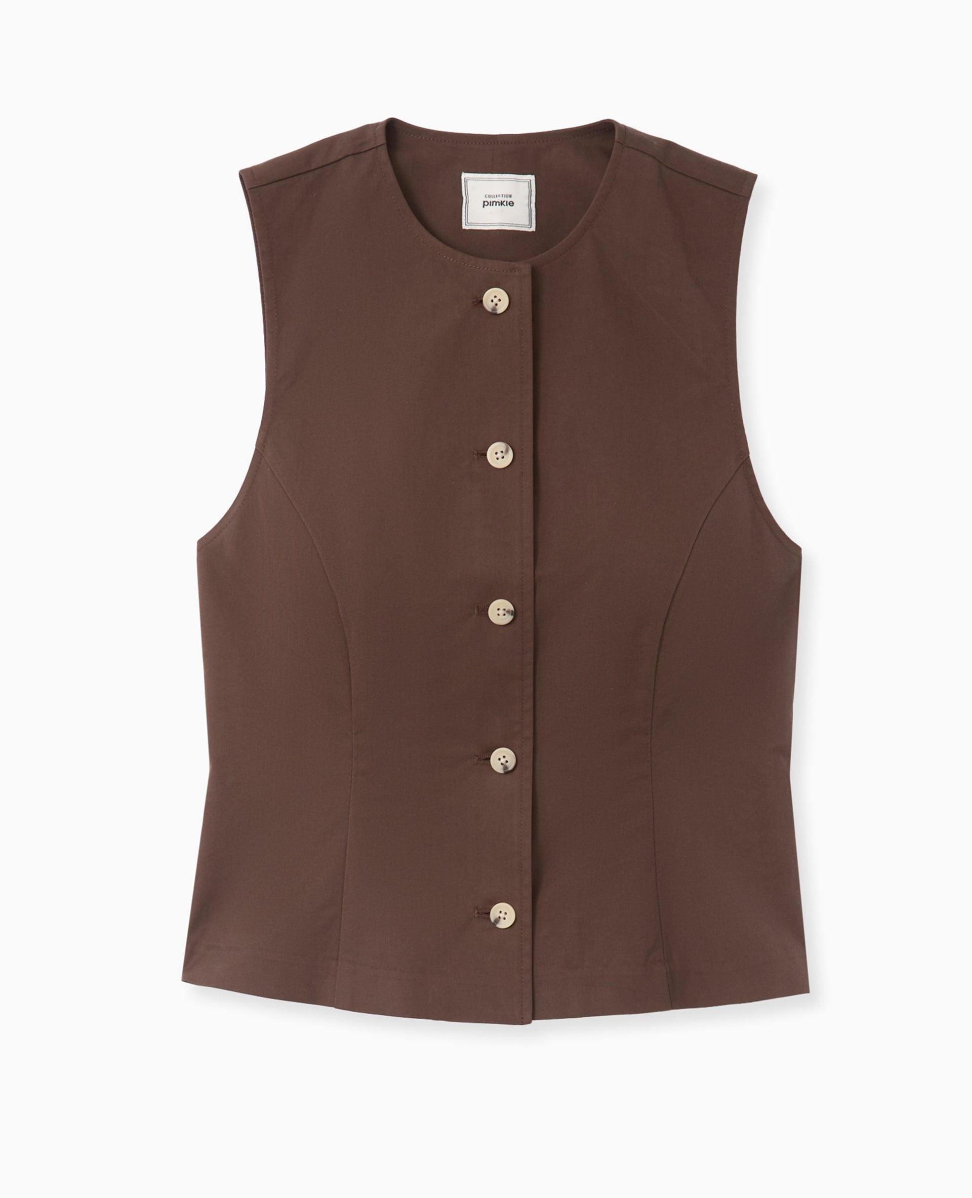 Veste sans manches avec boutons