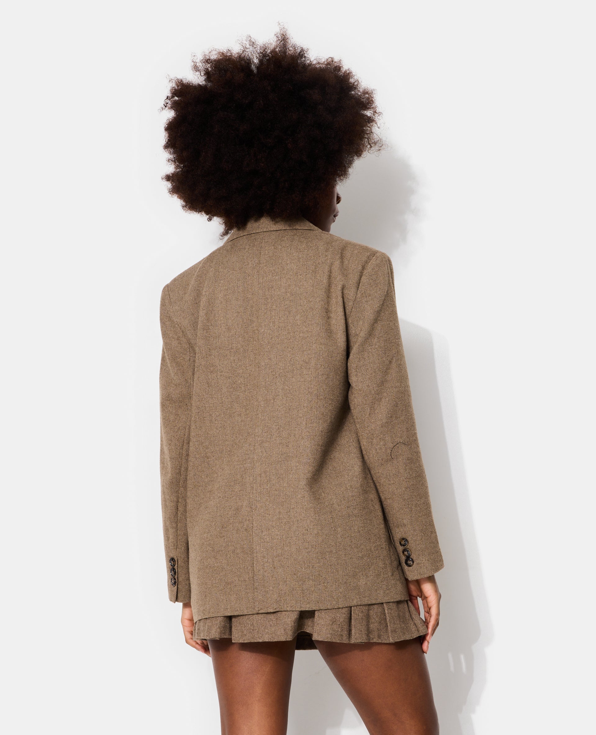 Veste blazer oversize motif chevrons