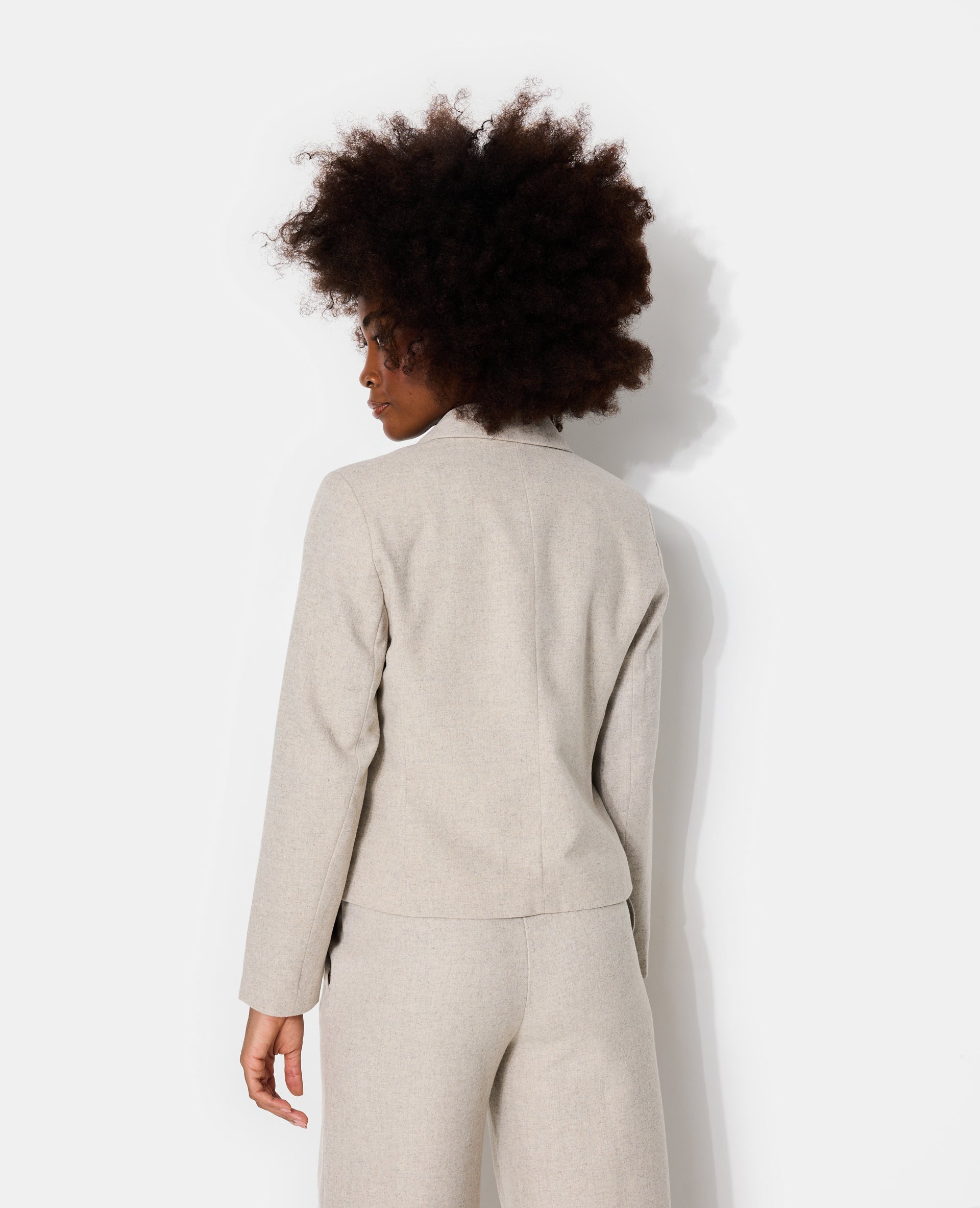 Veste blazer cintrée avec laine