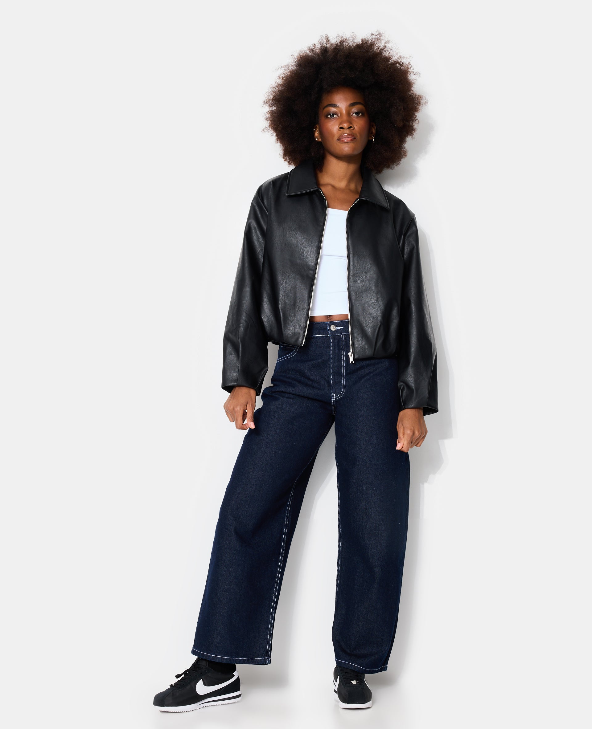 Blouson en simili forme boule