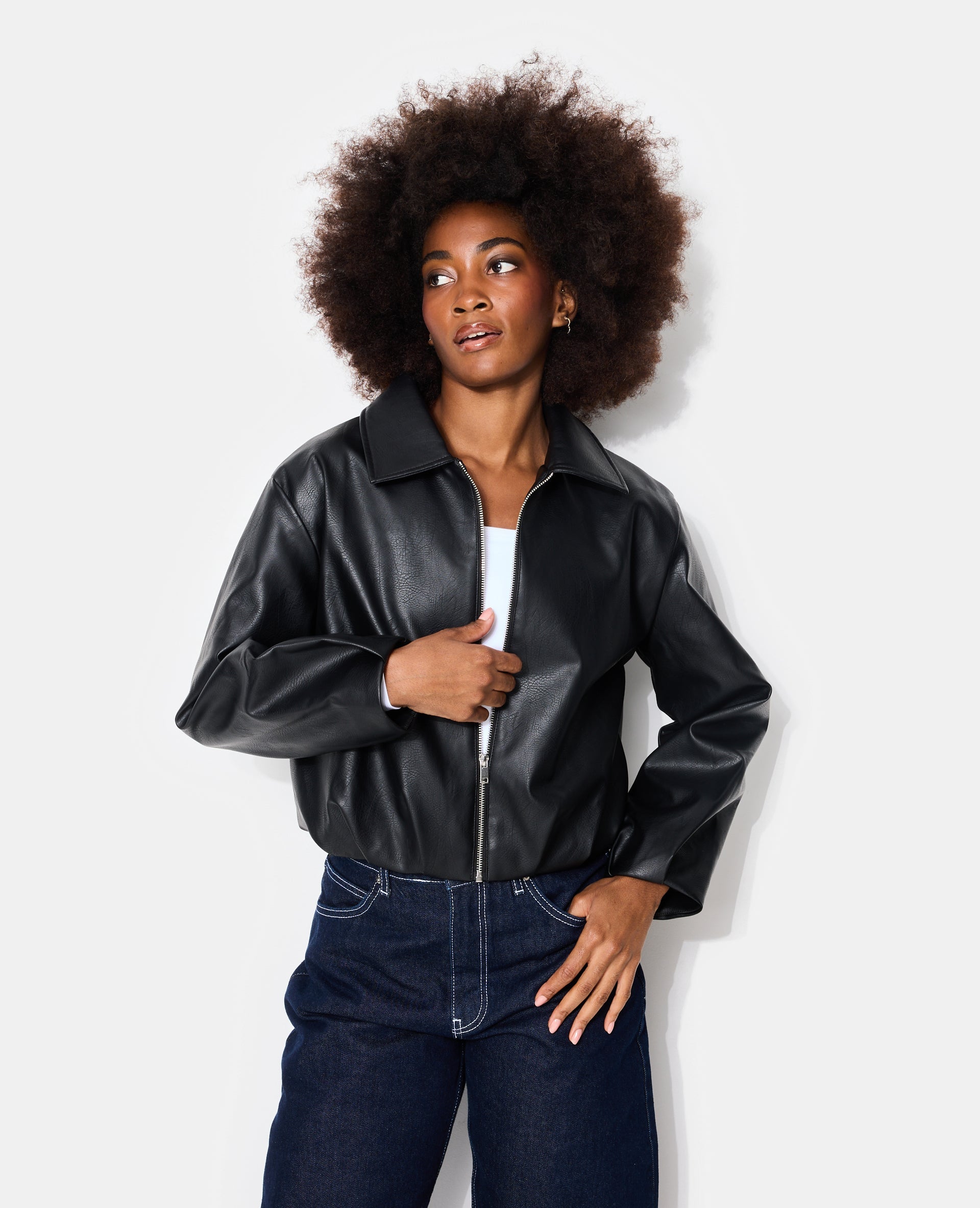 Blouson en simili forme boule